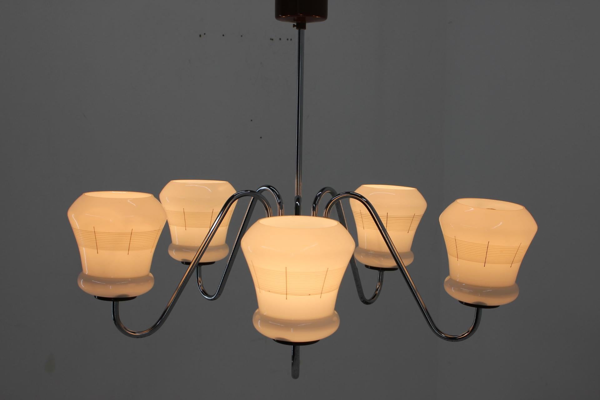 Mid-20th Century Vintage Big Chandelier/Lidokov, 1960s For Sale