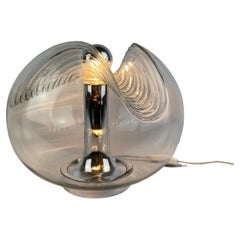 Vintage Big Glass Table Lamp Futura by Peill and Putzler XL 1970