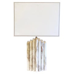 Grande lampe italienne vintage en marbre brutaliste des années 1980