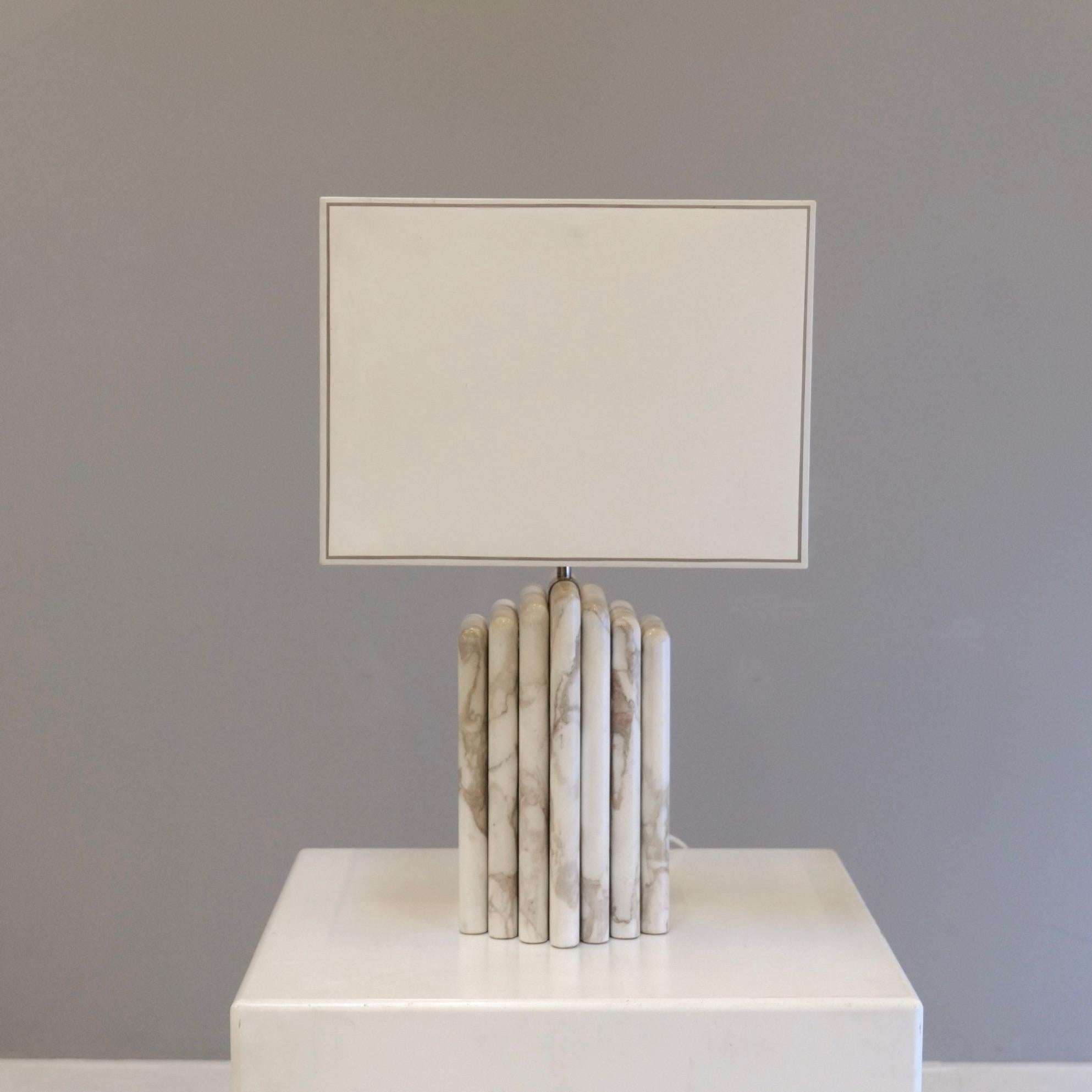 Vintage Big Italian Brutalist Marble Lamp, 1980s For Sale 3