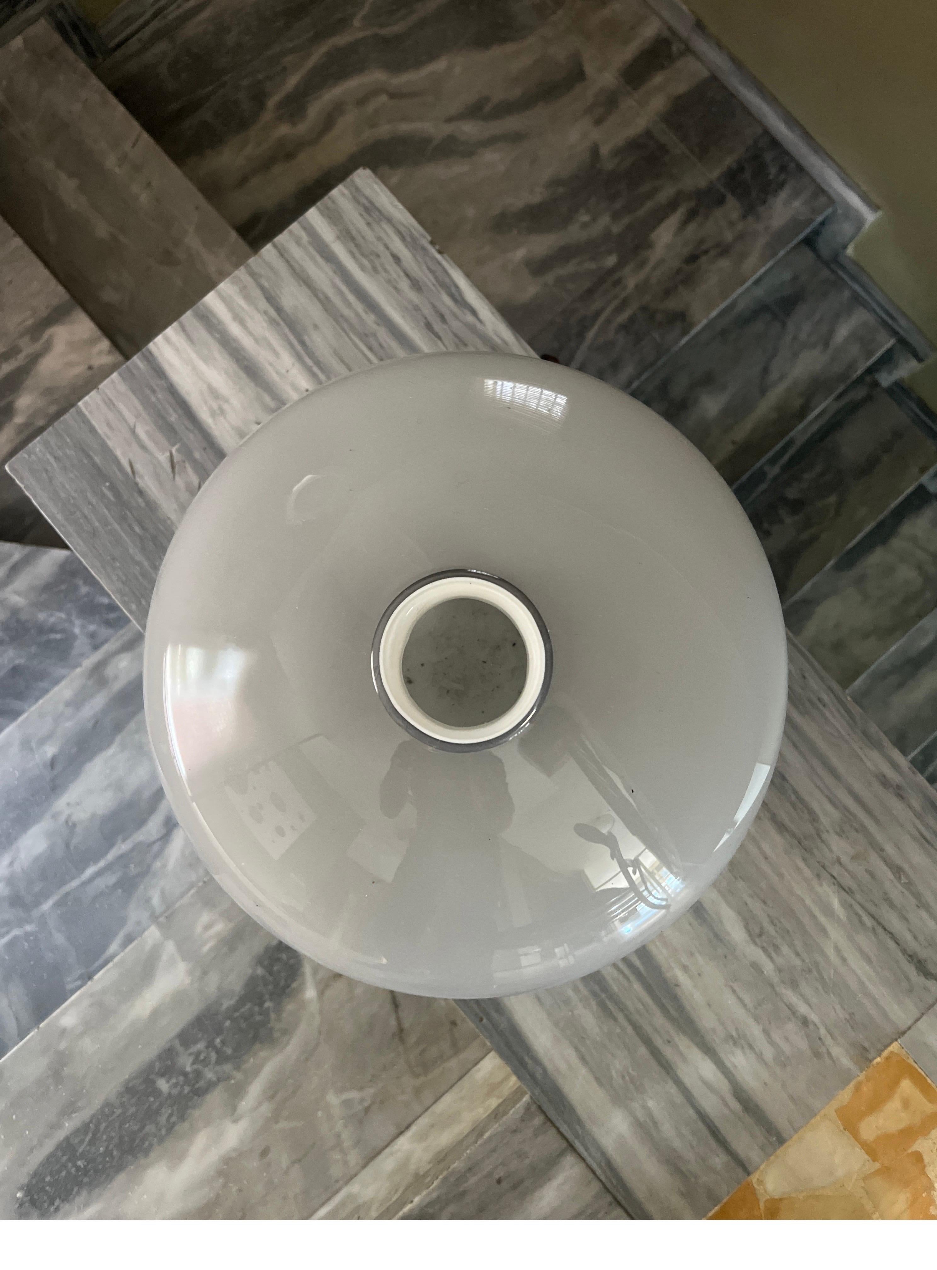 Verre Grand vase jarre vintage de Murano en verre blanc, Pièce décorative en vente