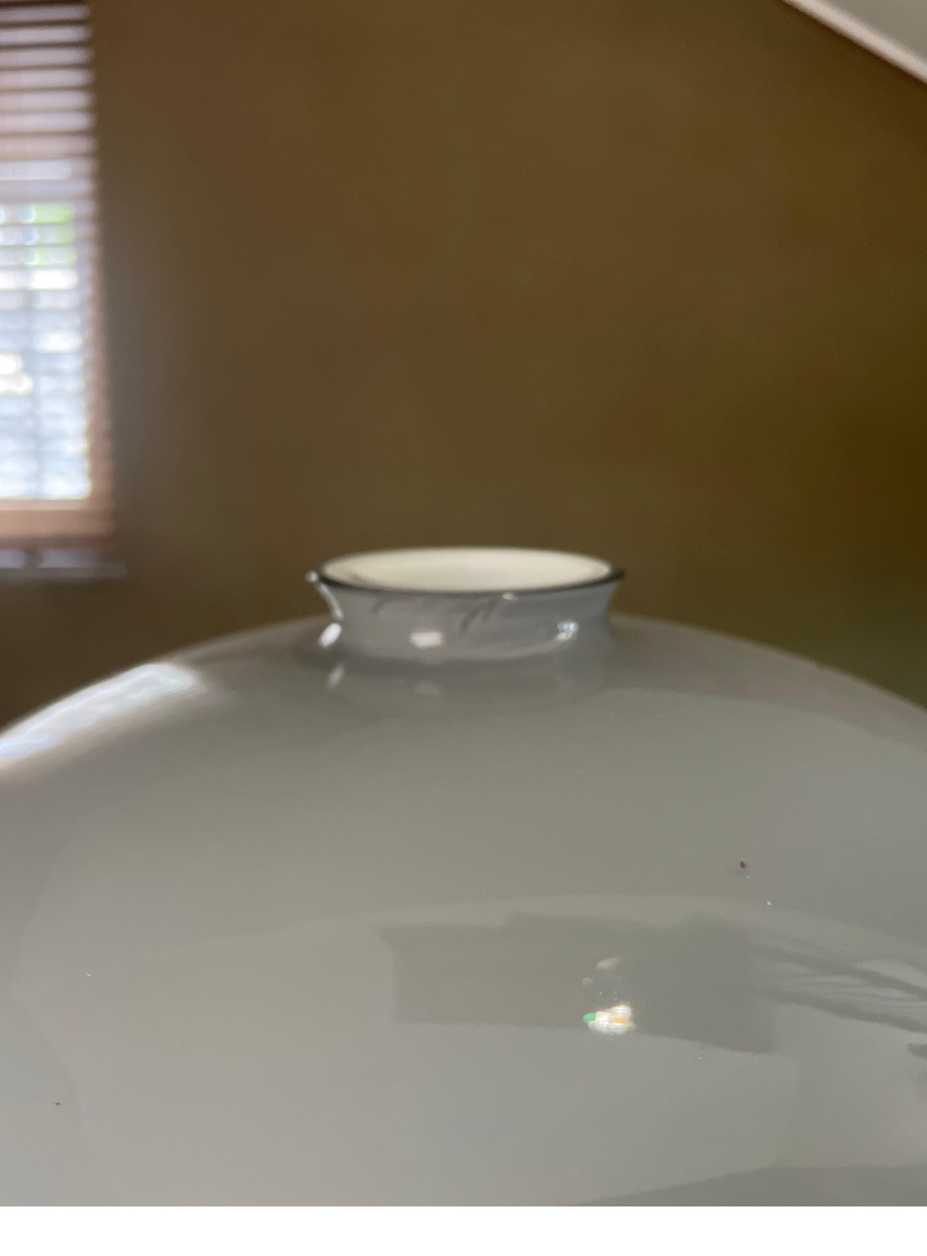 Grand vase jarre vintage de Murano en verre blanc, Pièce décorative en vente 2