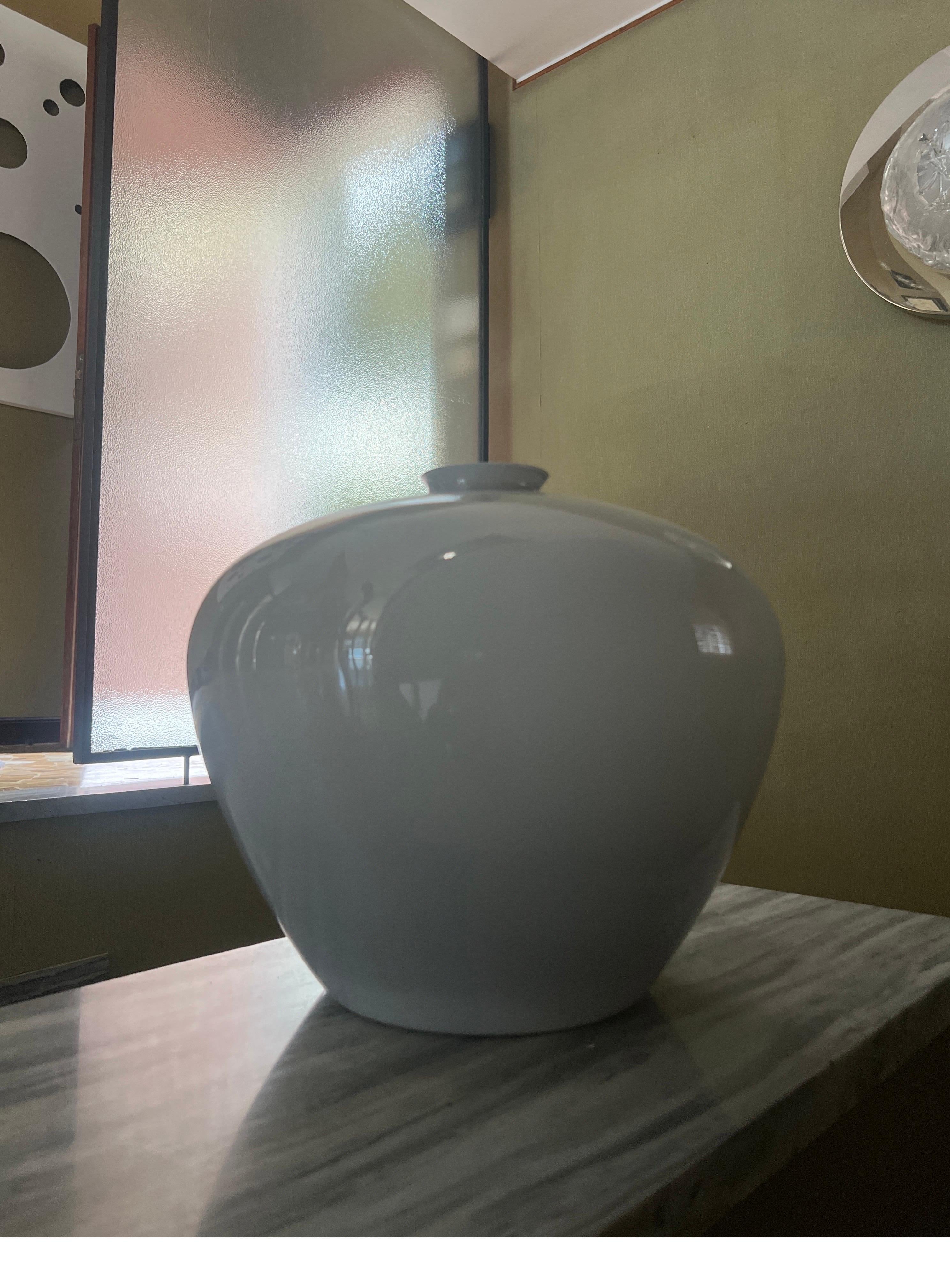 Grand vase jarre vintage de Murano en verre blanc, Pièce décorative en vente 3