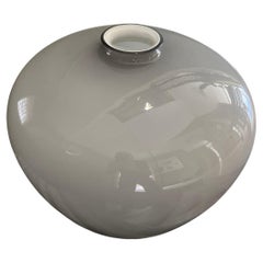 Vintage Big Murano Vase jar in White Glass, Decorative Piece