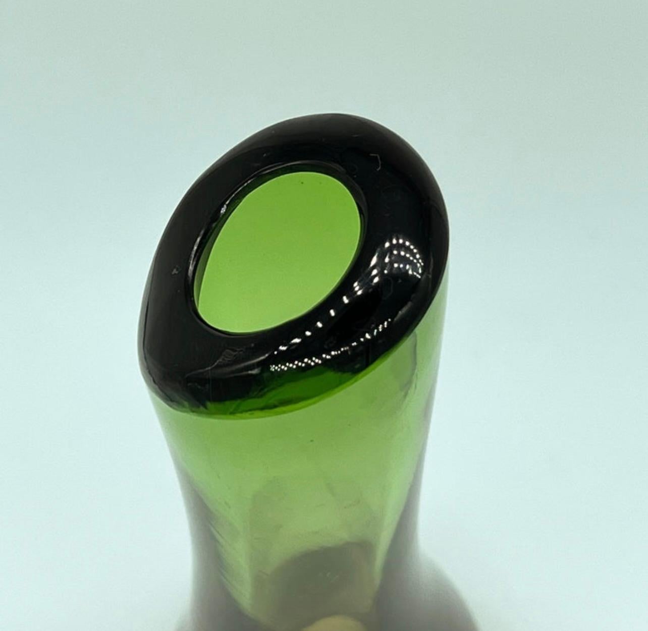 Vaso di Murano grande, alto e pesante d'epoca in vetro 