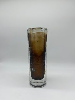 Vintage Big, Tall Coke Cola Murano Vase in brown "Sommerso" Glass