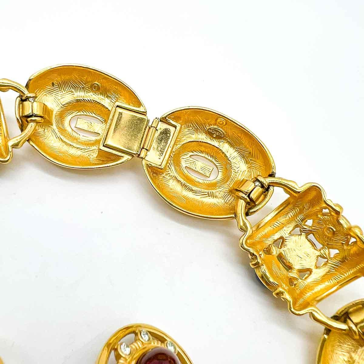 Vintage Bijoux Givenchy Byzantine Grand Collar & Earrings 1980s For Sale 7