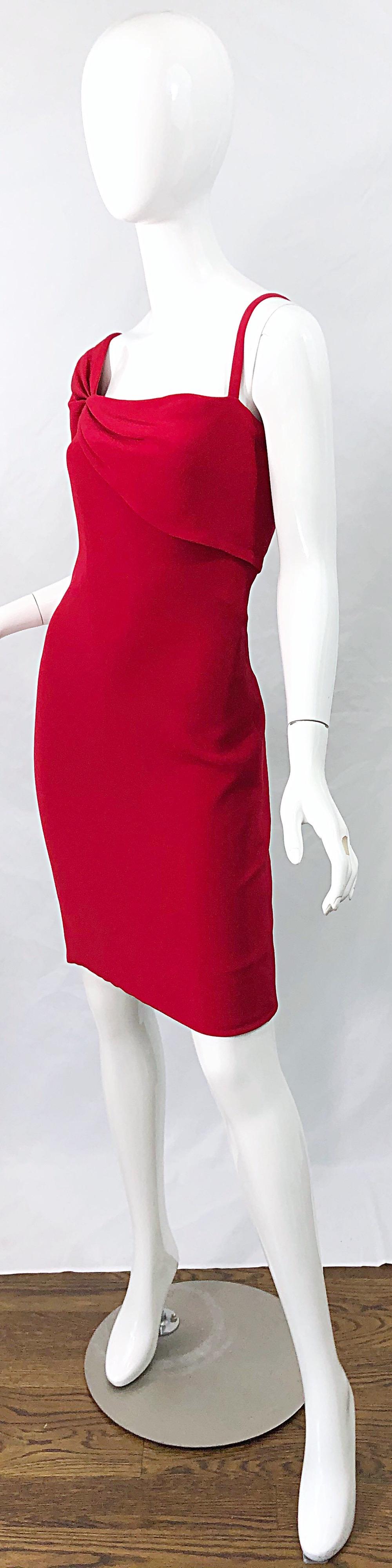 80s red dress