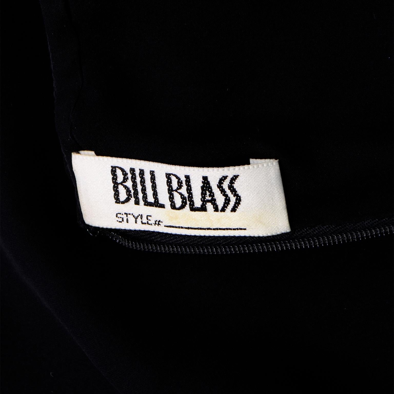 Vintage Bill Blass Beaded Black Long Sheer  Evening Skirt W Sequins & Beads 3