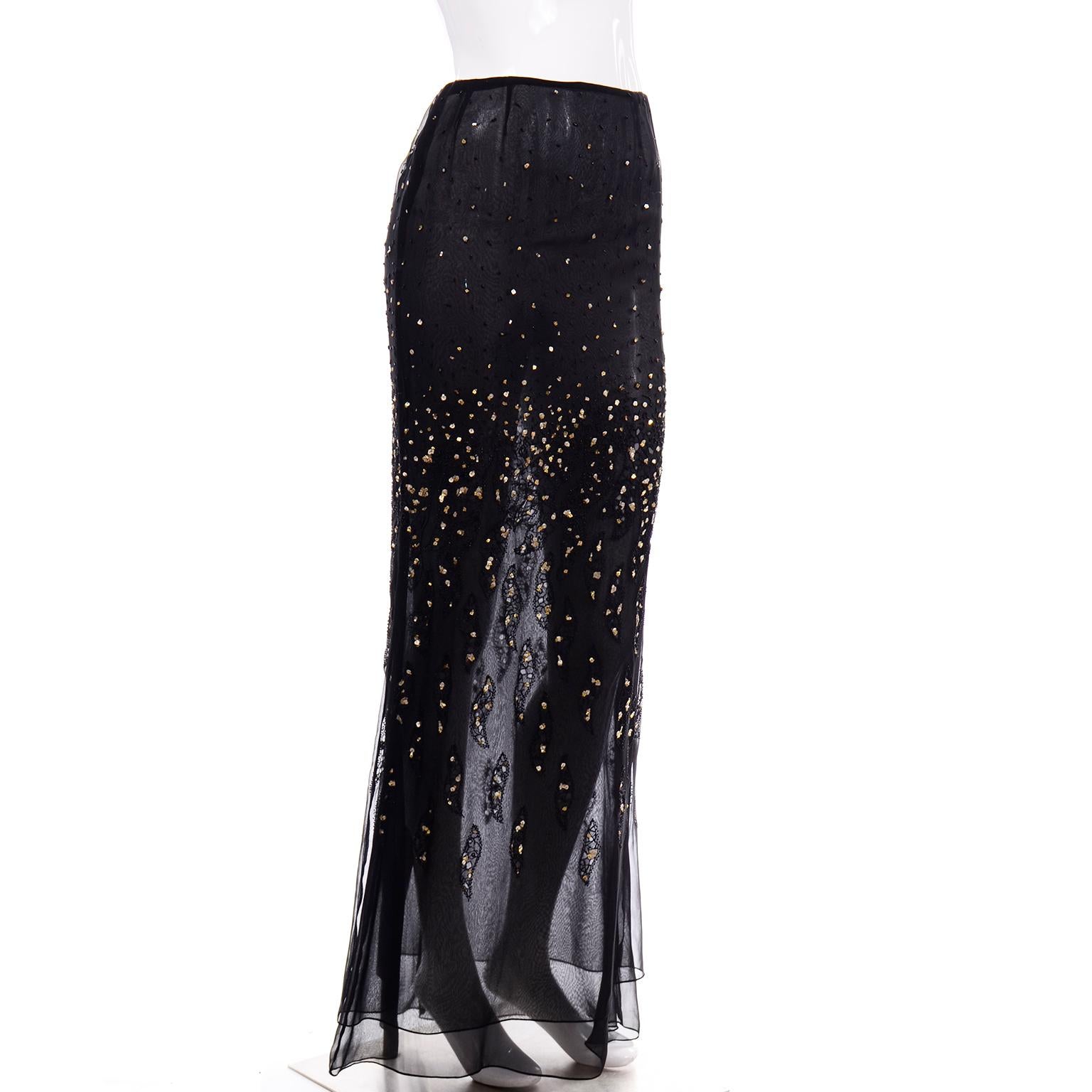 black beaded skirt