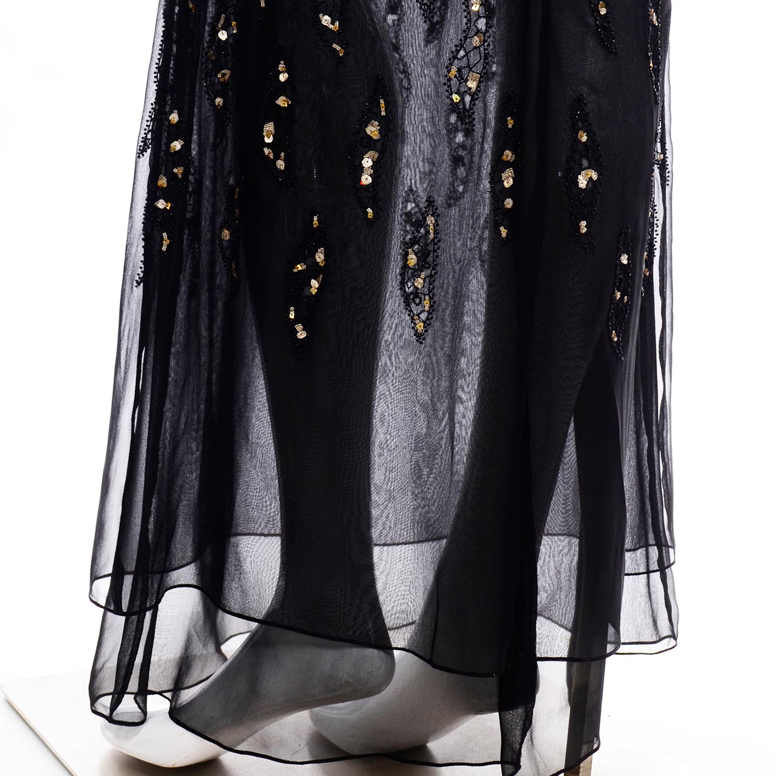 beaded black skirt