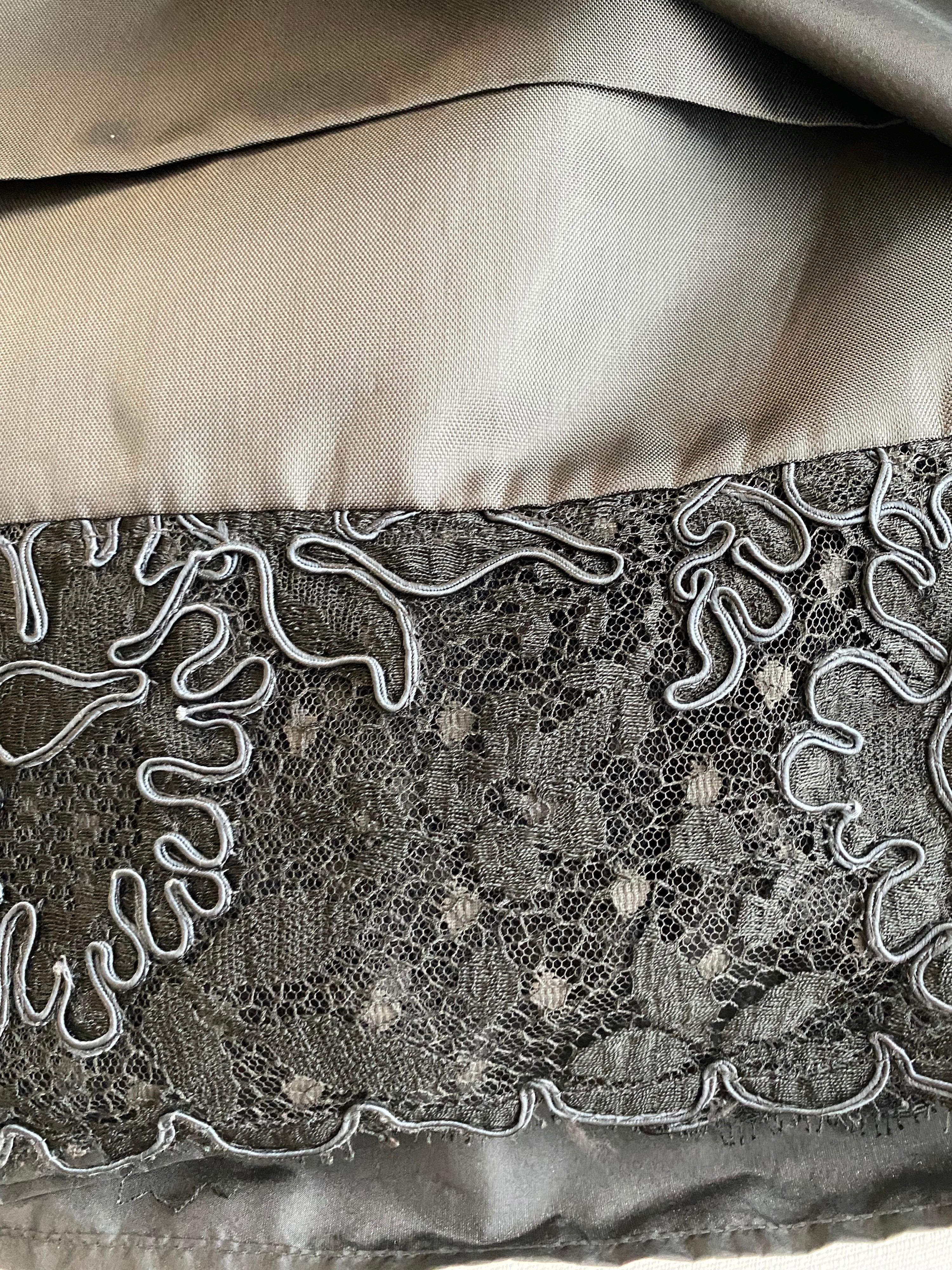 Weinlese  Bill Blass Schwarzes Tafetta-Kleid aus Seide 7
