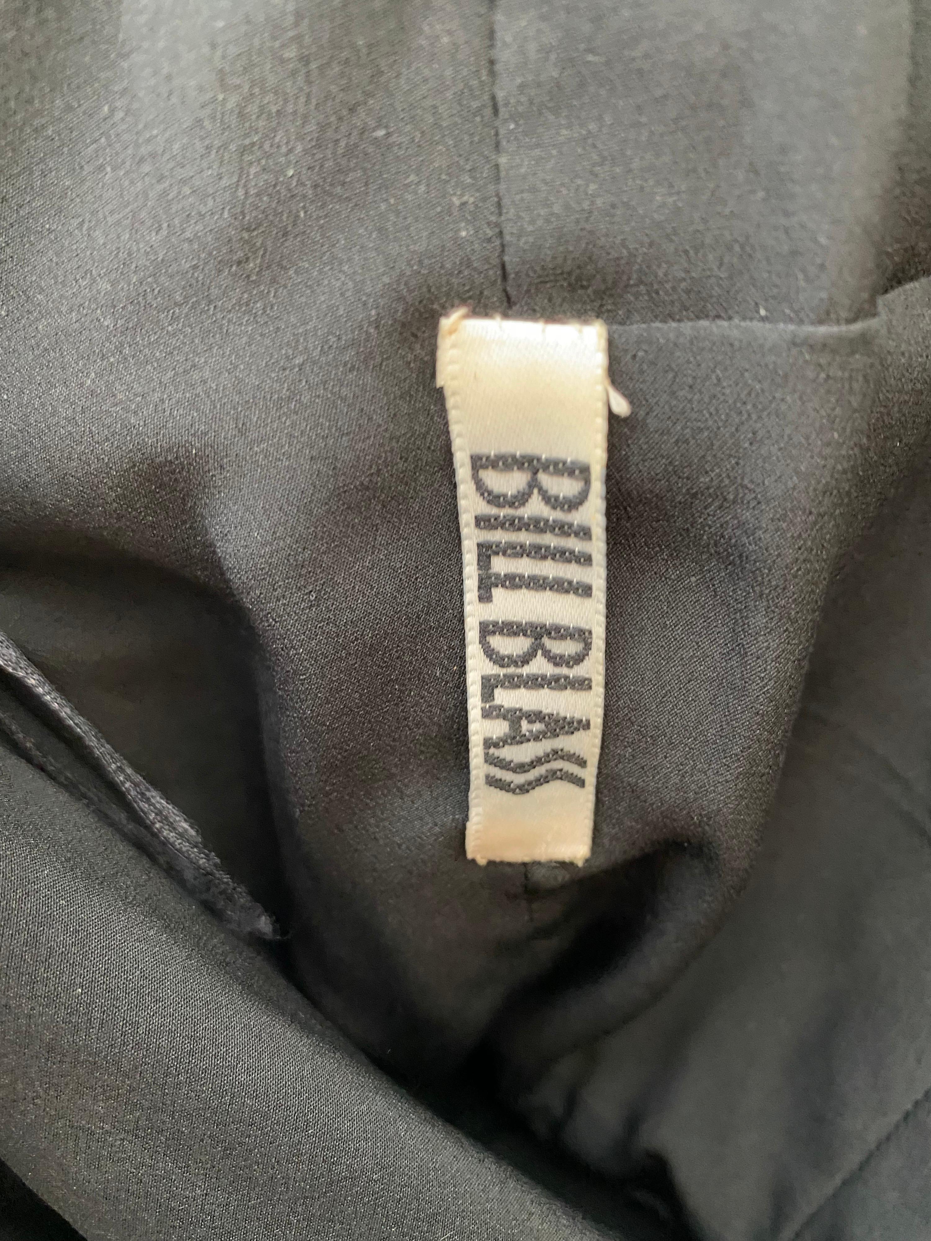 Vintage  Bill Blass Black Silk Tafetta Gown 4