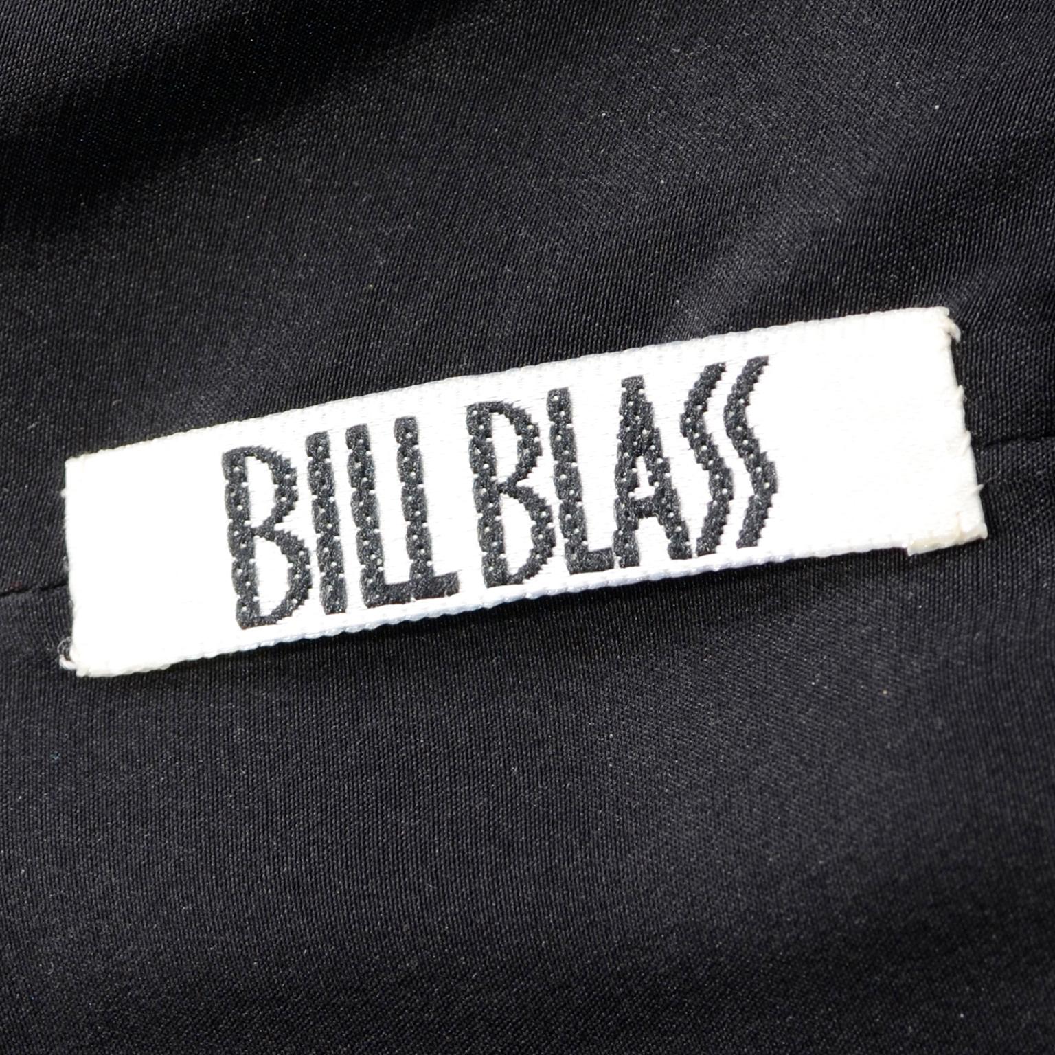 1991 Vintage Bill Blass Dress W Black & White Evening Dress w Tulle & Sequins 9