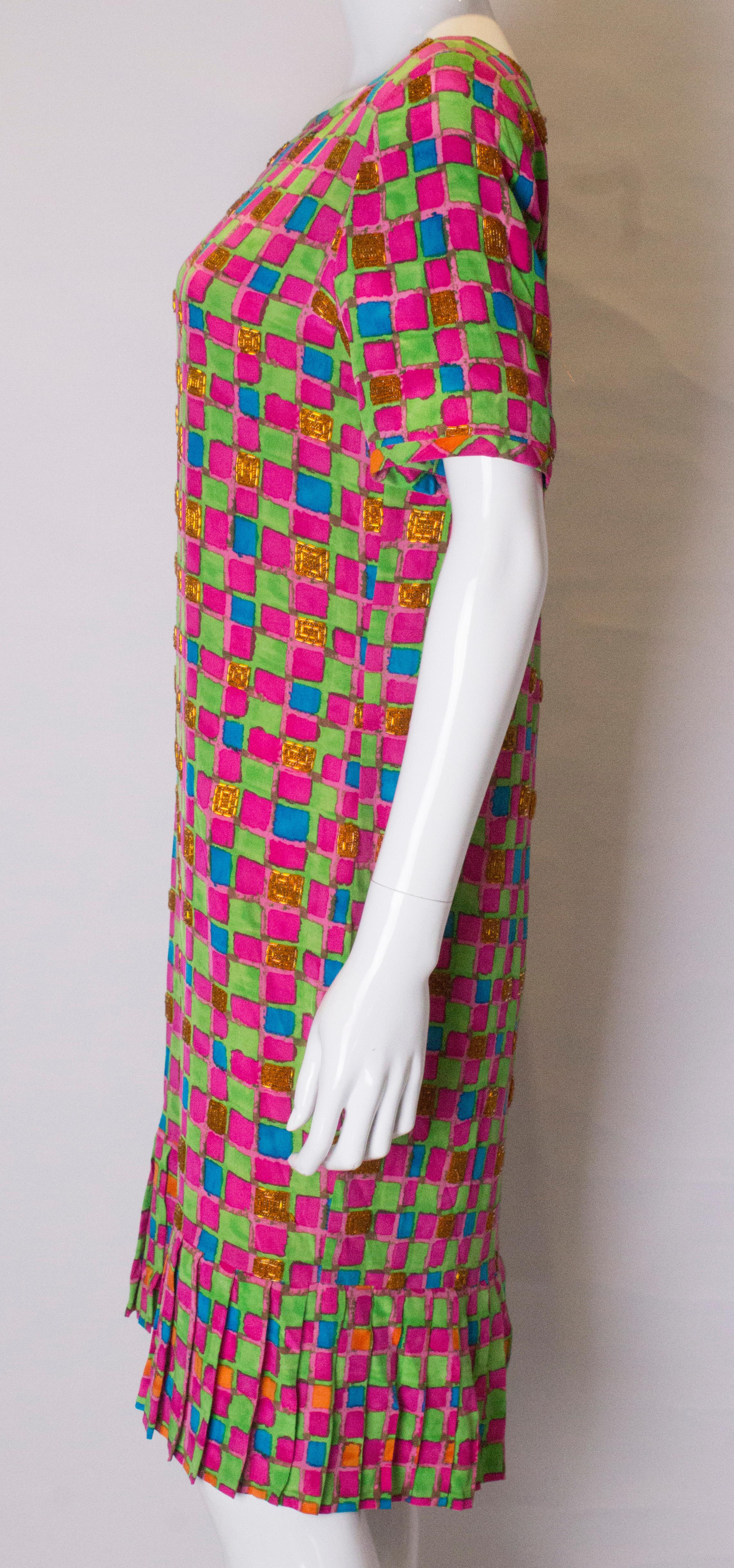 Women's Vintage Bill Blass Silk Dress For Sale