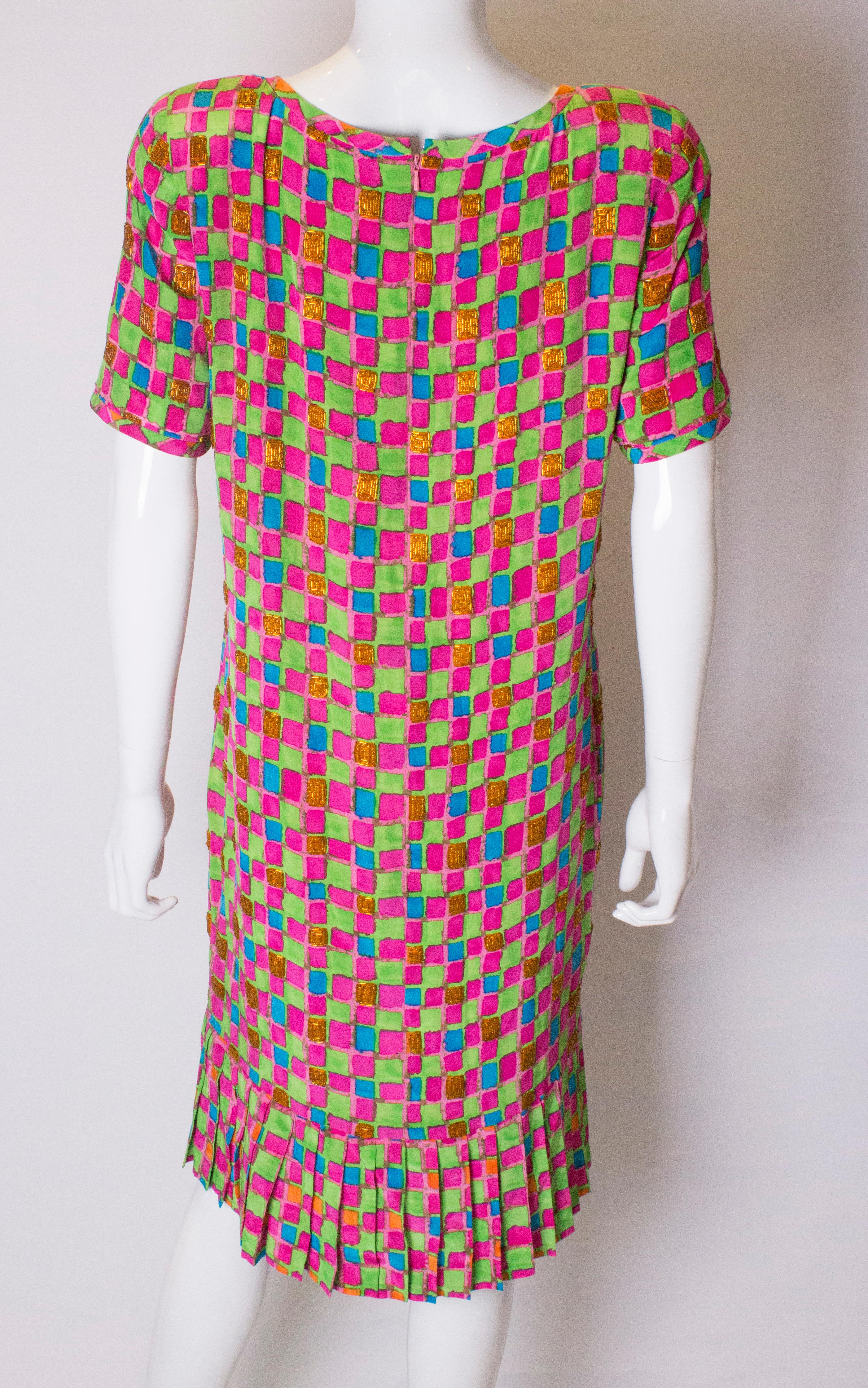 Vintage Bill Blass Silk Dress For Sale 2