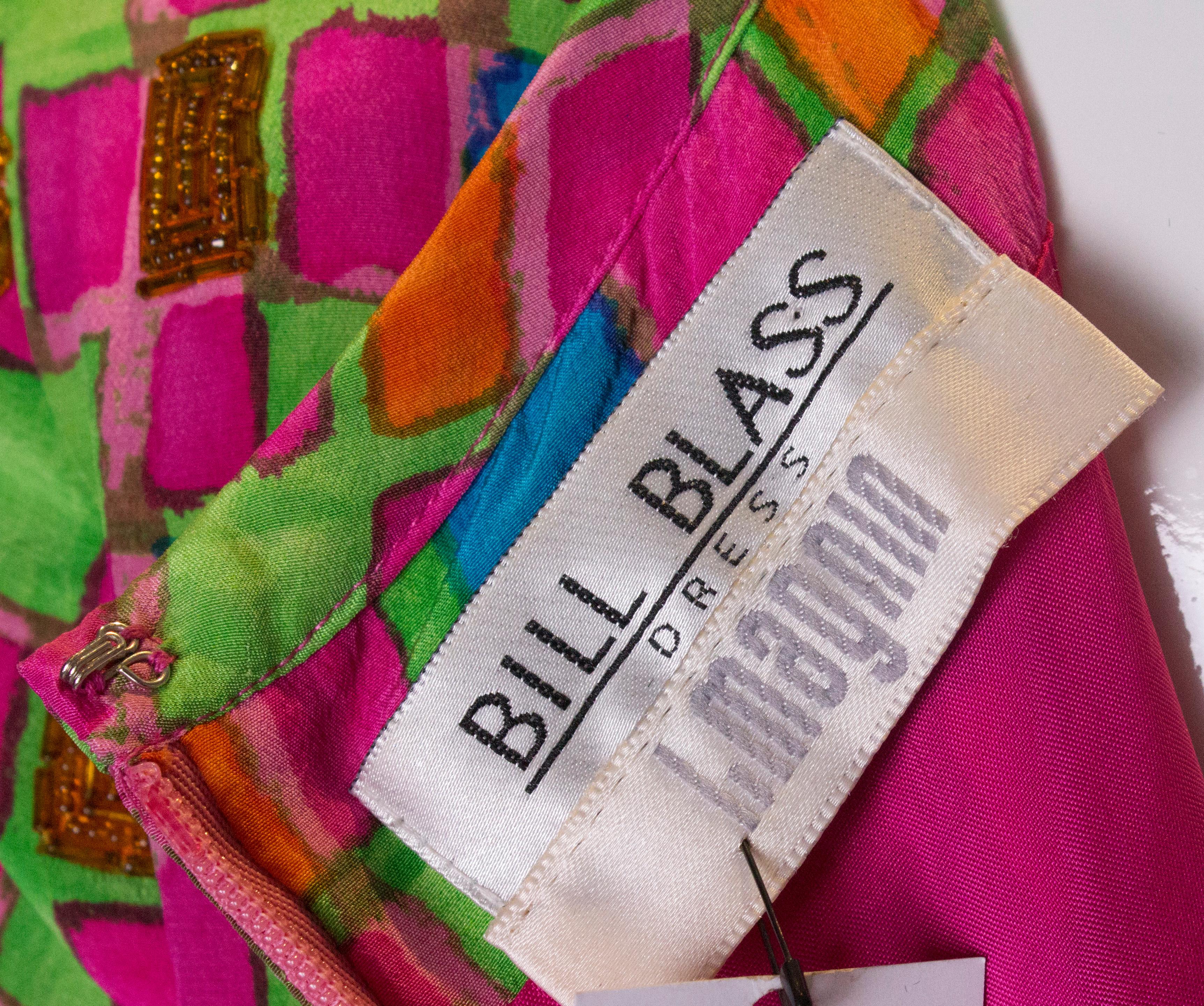 Bill Blass Seidenkleid, Vintage im Angebot 4