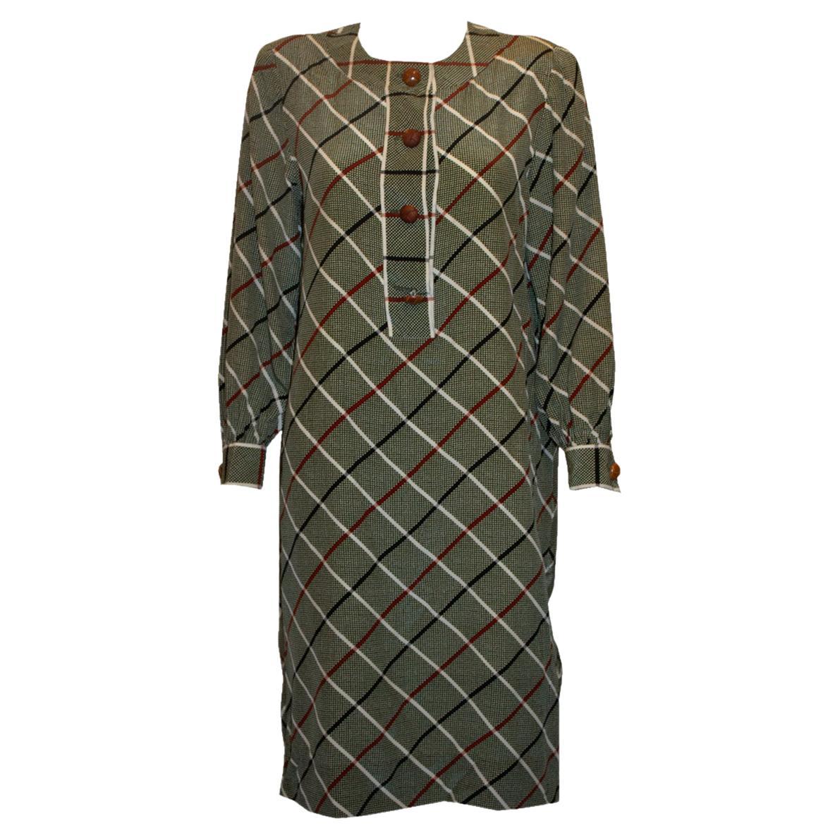 Vintage Bill Blass Silk Dress im Angebot