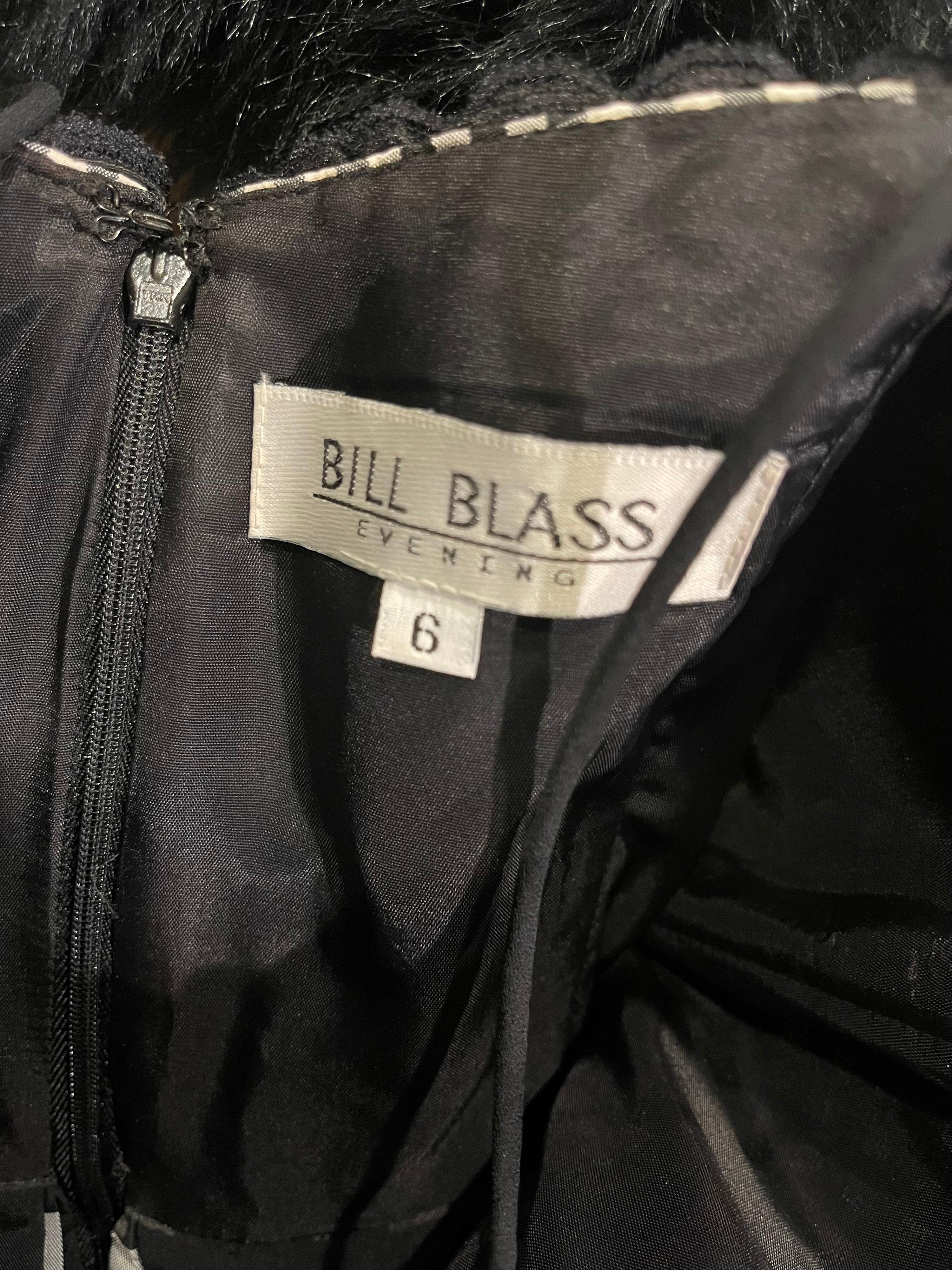 Bill Blass Vintage-Kleid aus Seidentaft in Schwarz und Weiß, 1980er Jahre, Größe 6 im Angebot 12