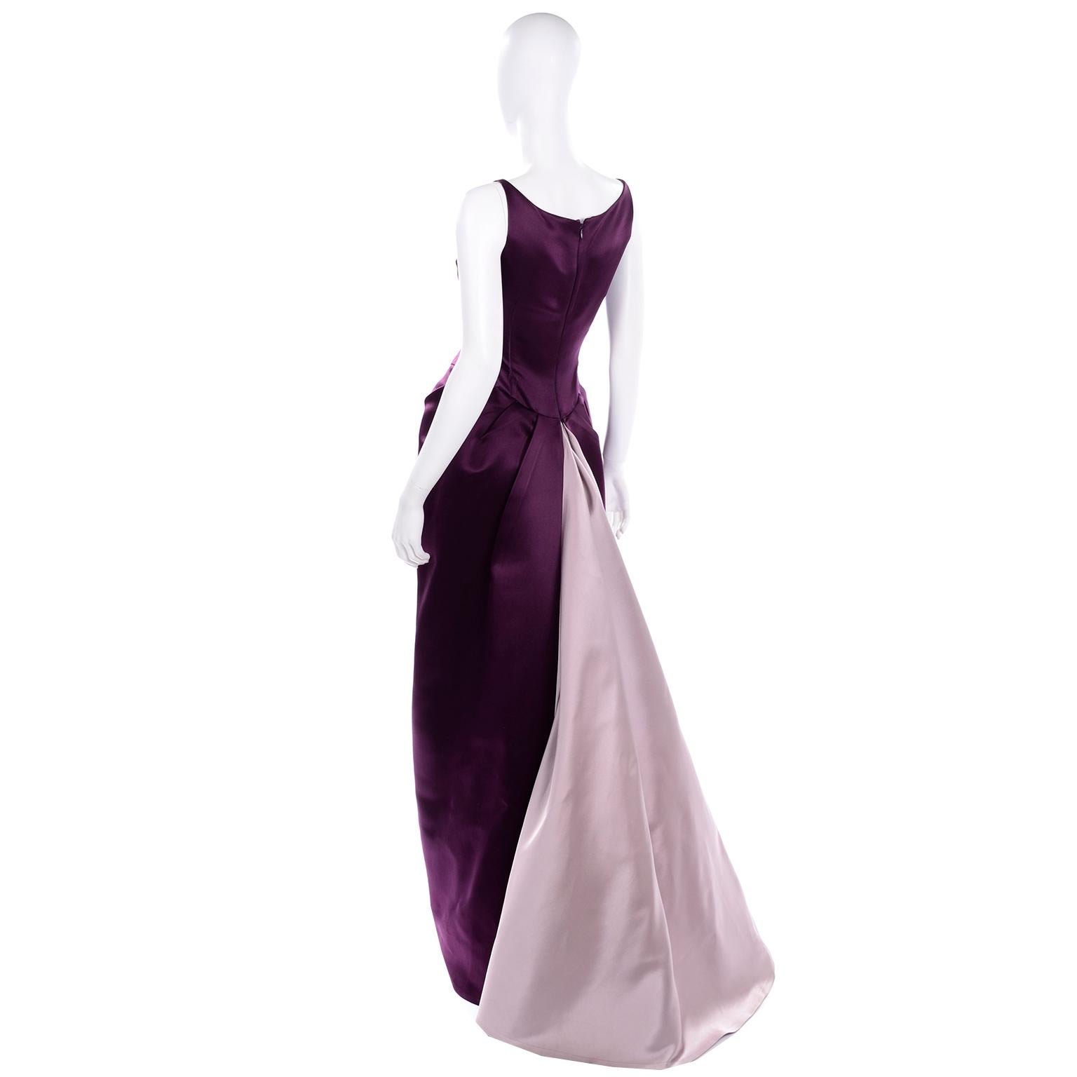 purple evening gown