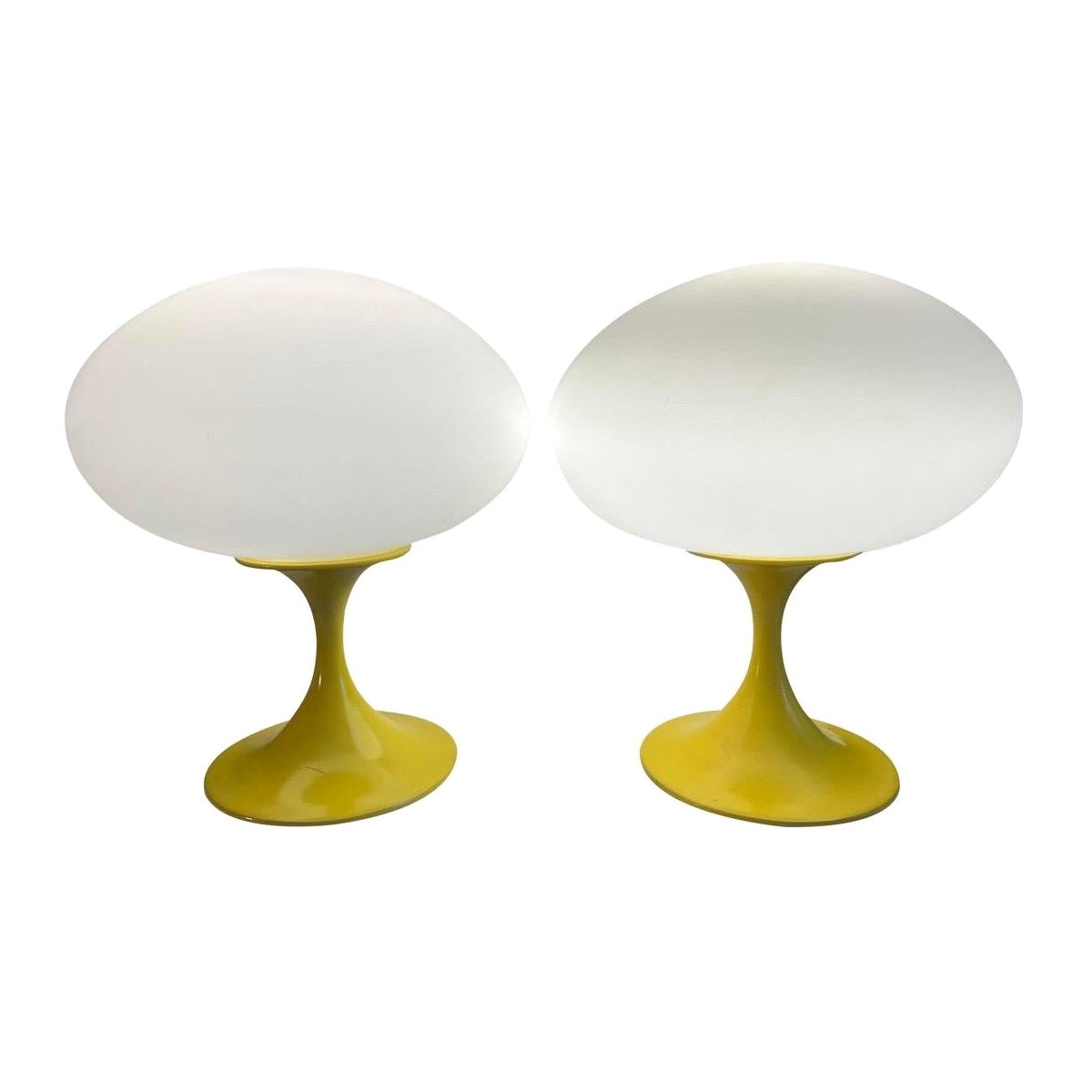 Vintage Bill Curry Mid-Century Modern Laurel Lamp Style Mushroom Table Lamps