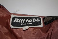 Vintage Bill Gibb Dove Grey Wool Jacket with Red Trim