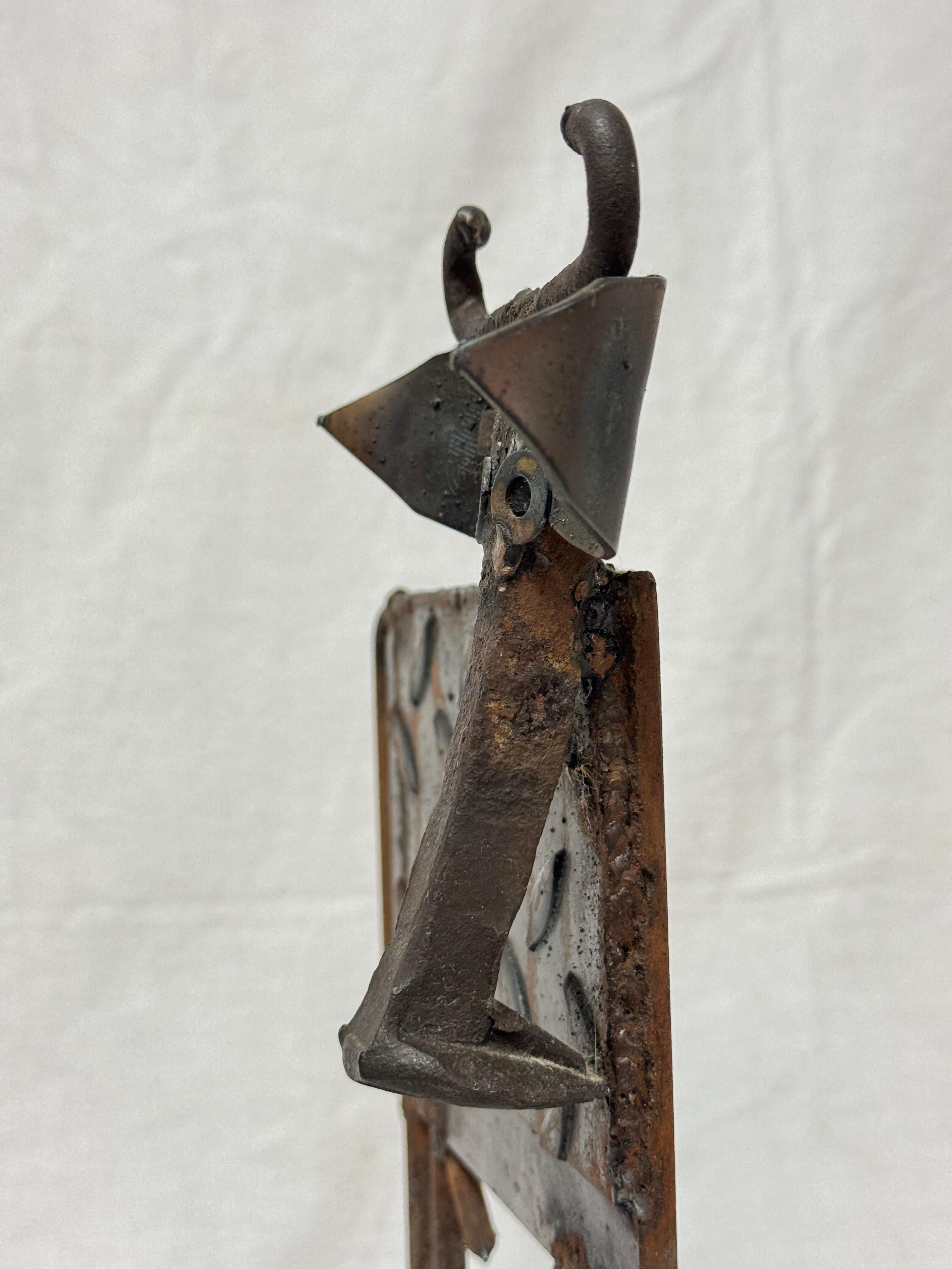 Vintage Bill Heise Steel Cow Sculpture For Sale 3