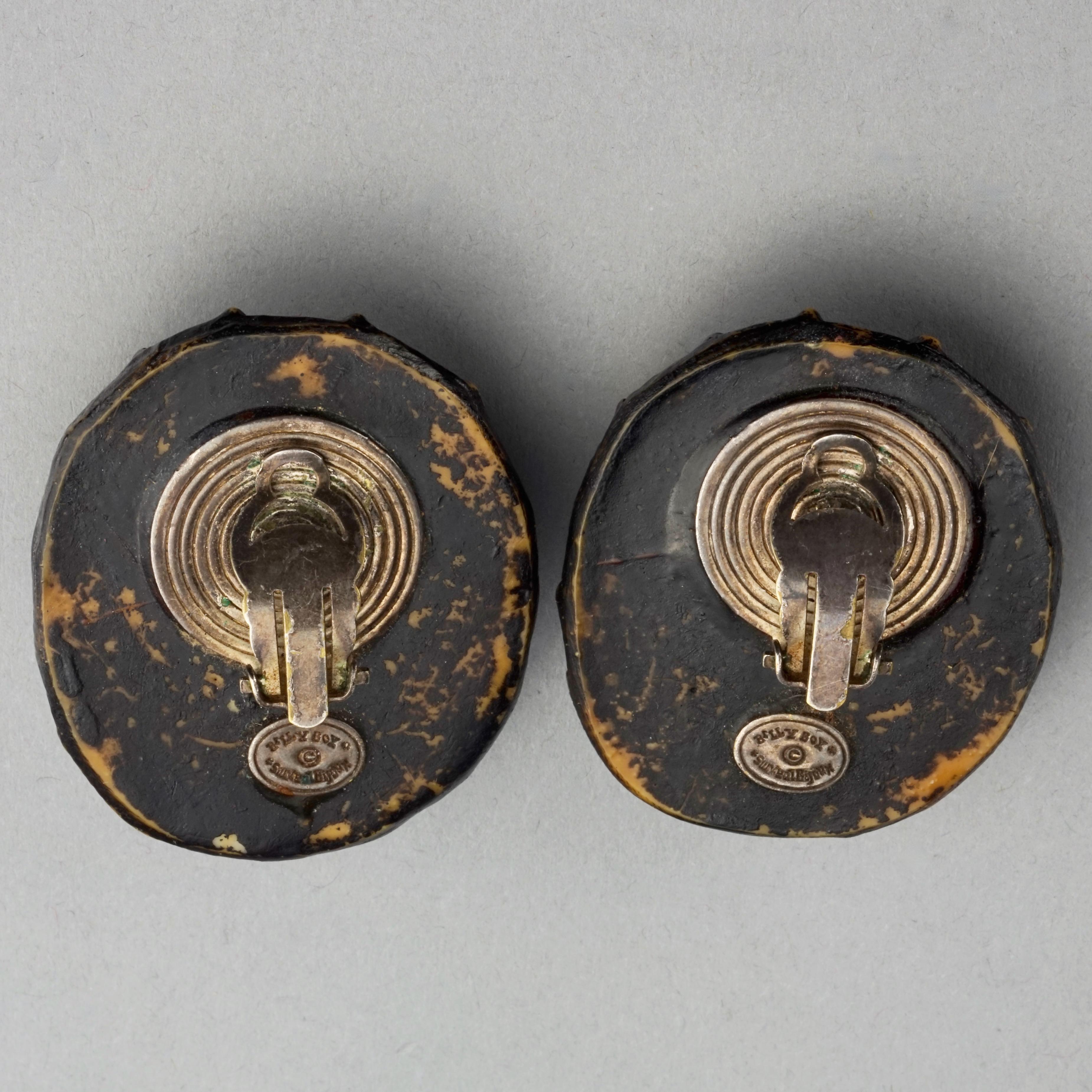 Vintage BILLY BOY SURREAL Bijoux Egyptian Revival Scarab Earrings For Sale 3