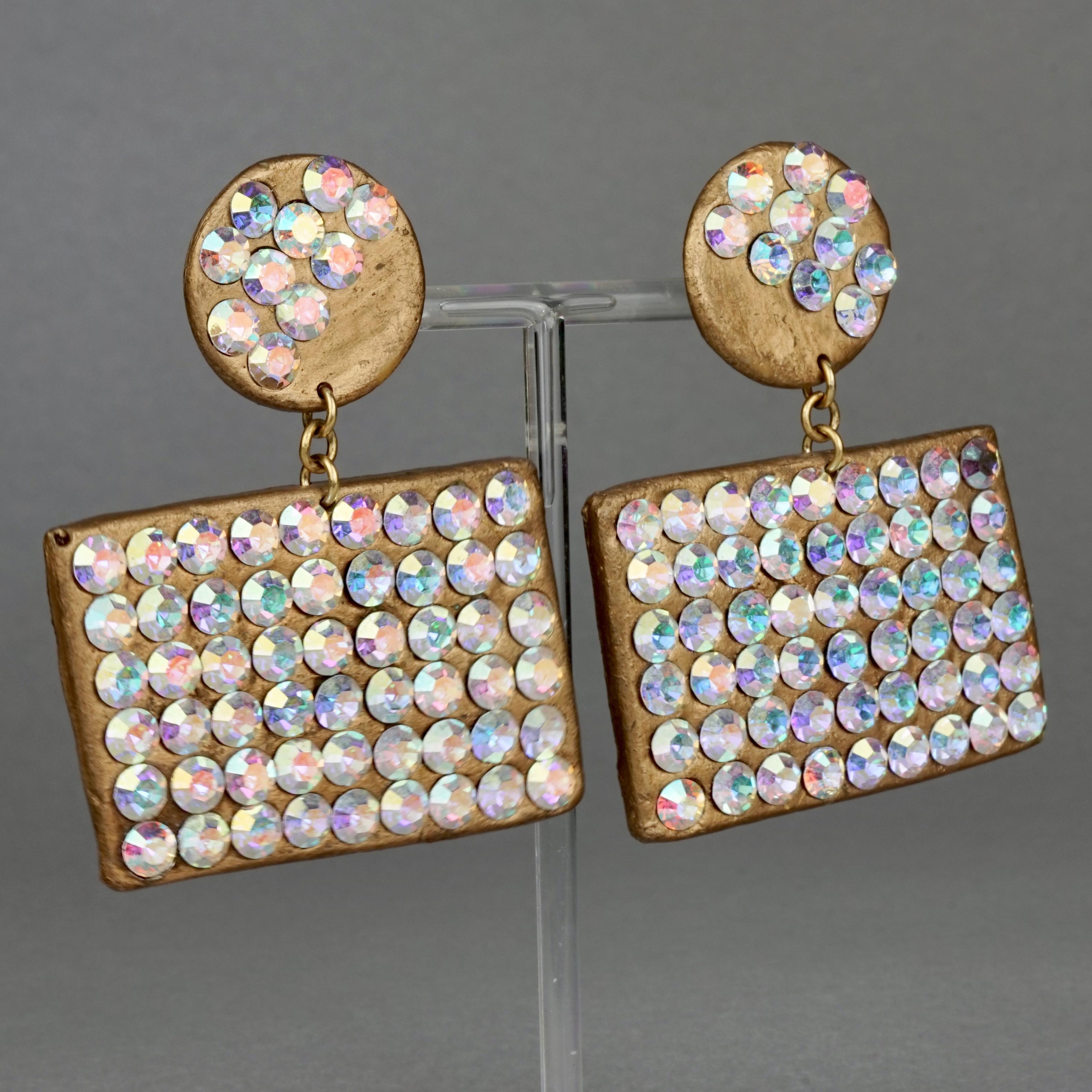 iridescent dangle earrings