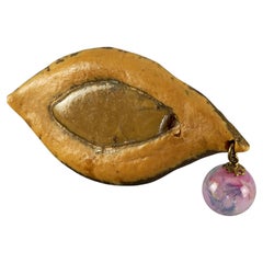 Vintage BILLY BOY SURREAL Eye Pear Teardrop Brooch