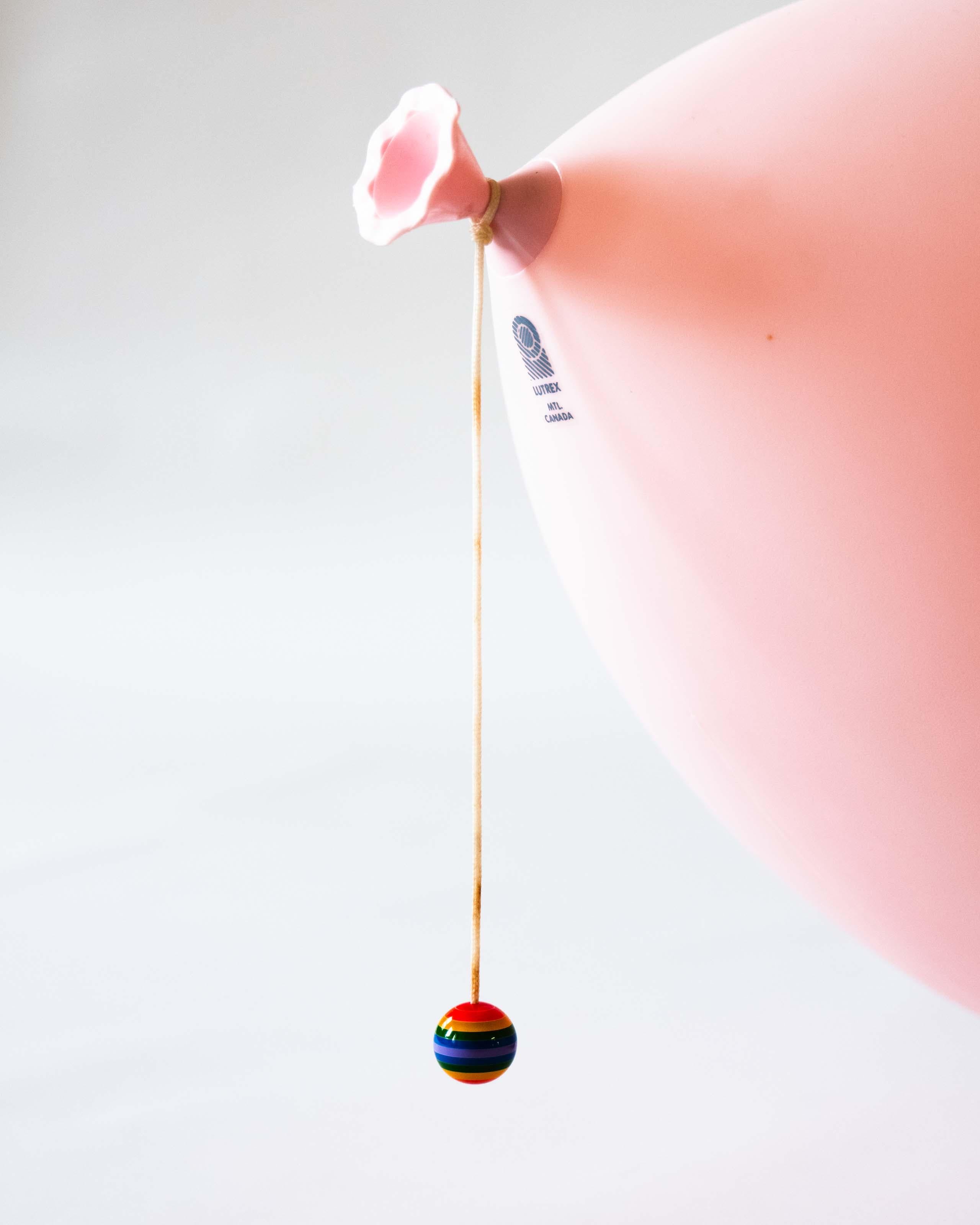 Fine XX secolo Lampada vintage Bilumen Pink Balloon di Yves Christin in vendita