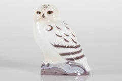 Vintage Bing & Grøndahl Snow Owl Figure 2475 by Danish Artist K. Otto, 1970s