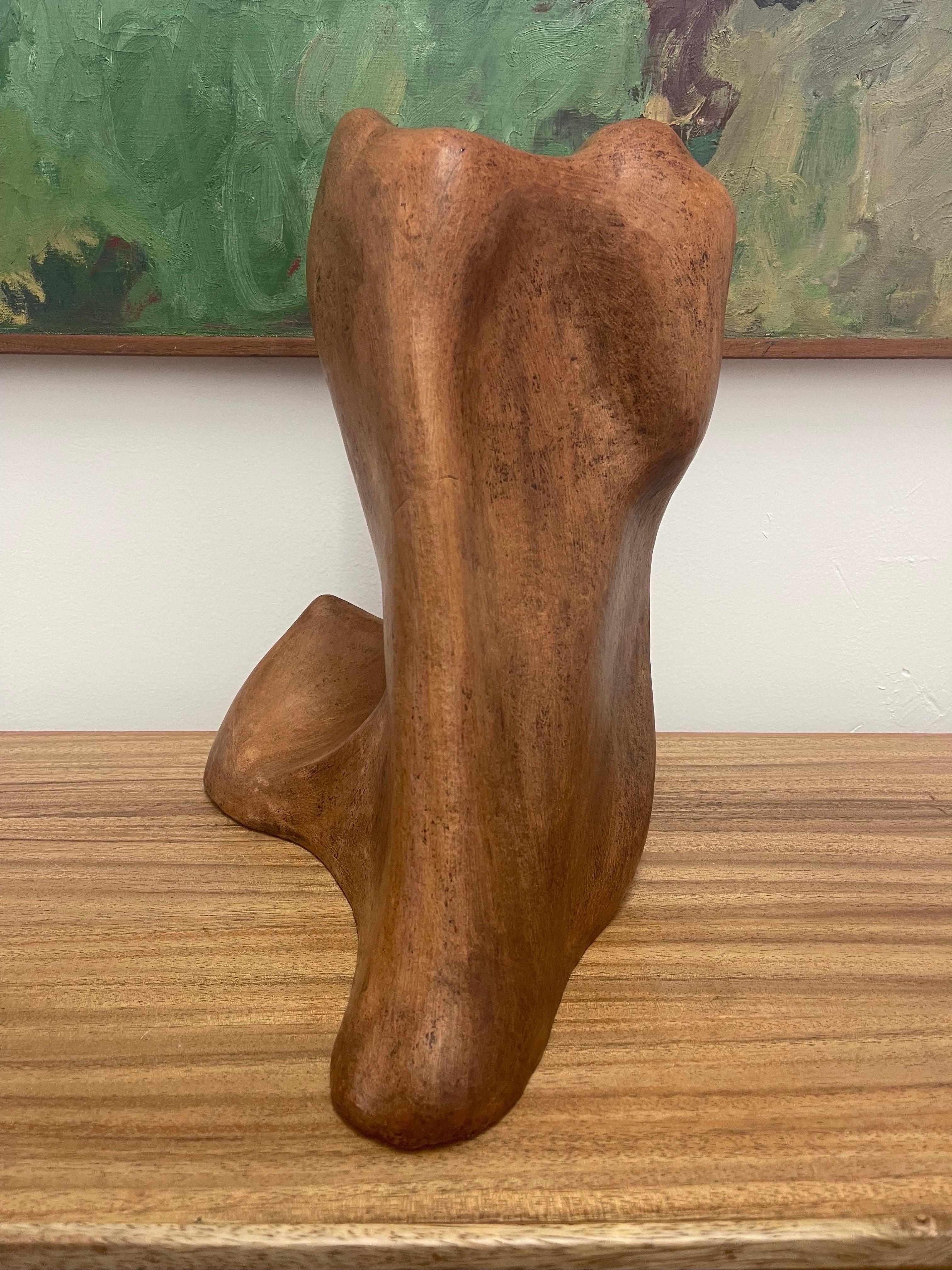 Vintage Biomorphic Clay Signed Sculpture by Washington Artist Ruth, circa 1970s In Good Condition For Sale In Seattle, WA