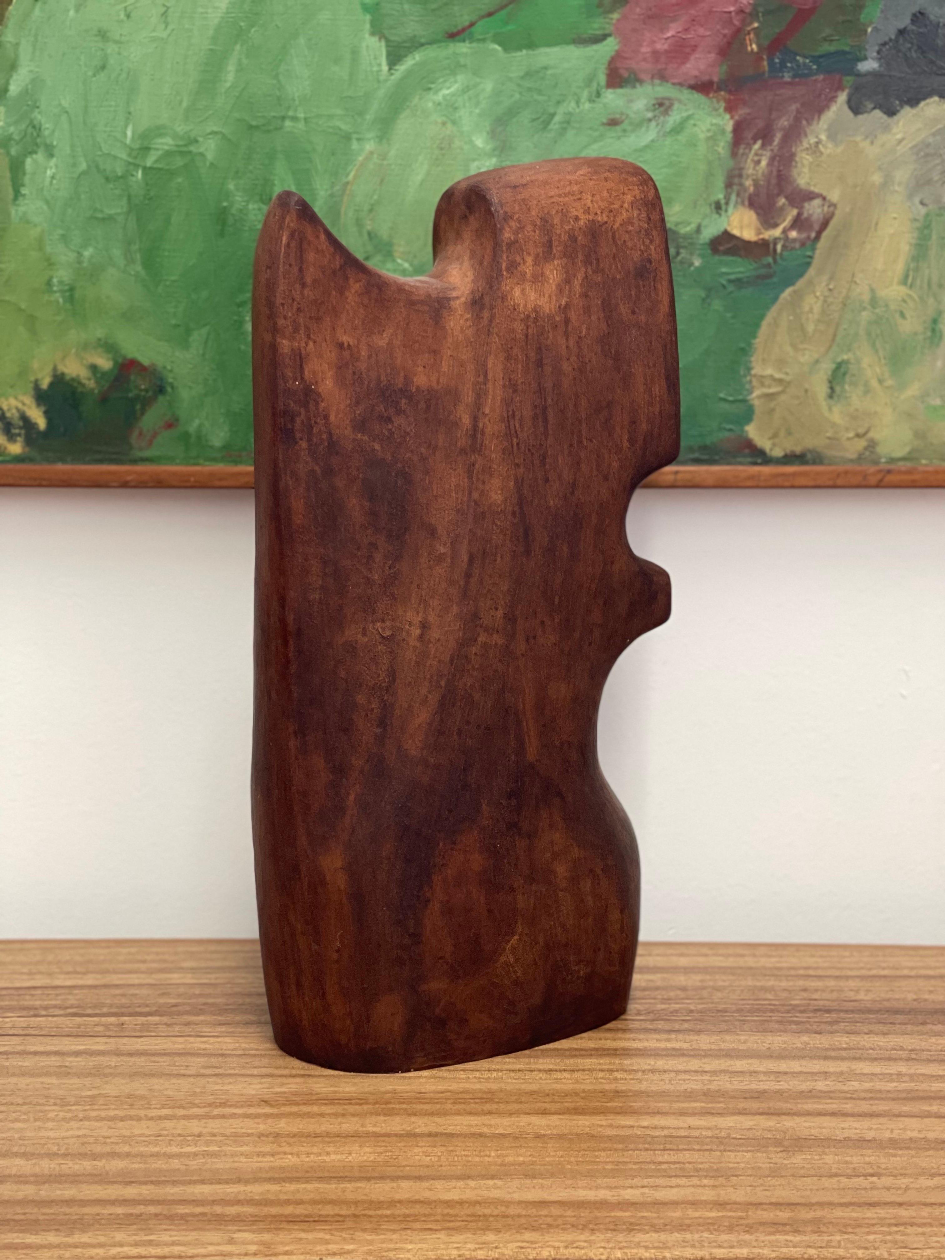 Vintage Biomorphic clay signed sculpture by Washington Artist Ruth Humphrey, circa 1970s

Dimensions. 8 1/2 W ; 4 1/2 D ; 17 1/4 H.