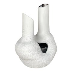 Vintage Biomorphic Signed Textured Studio Pottery Vase