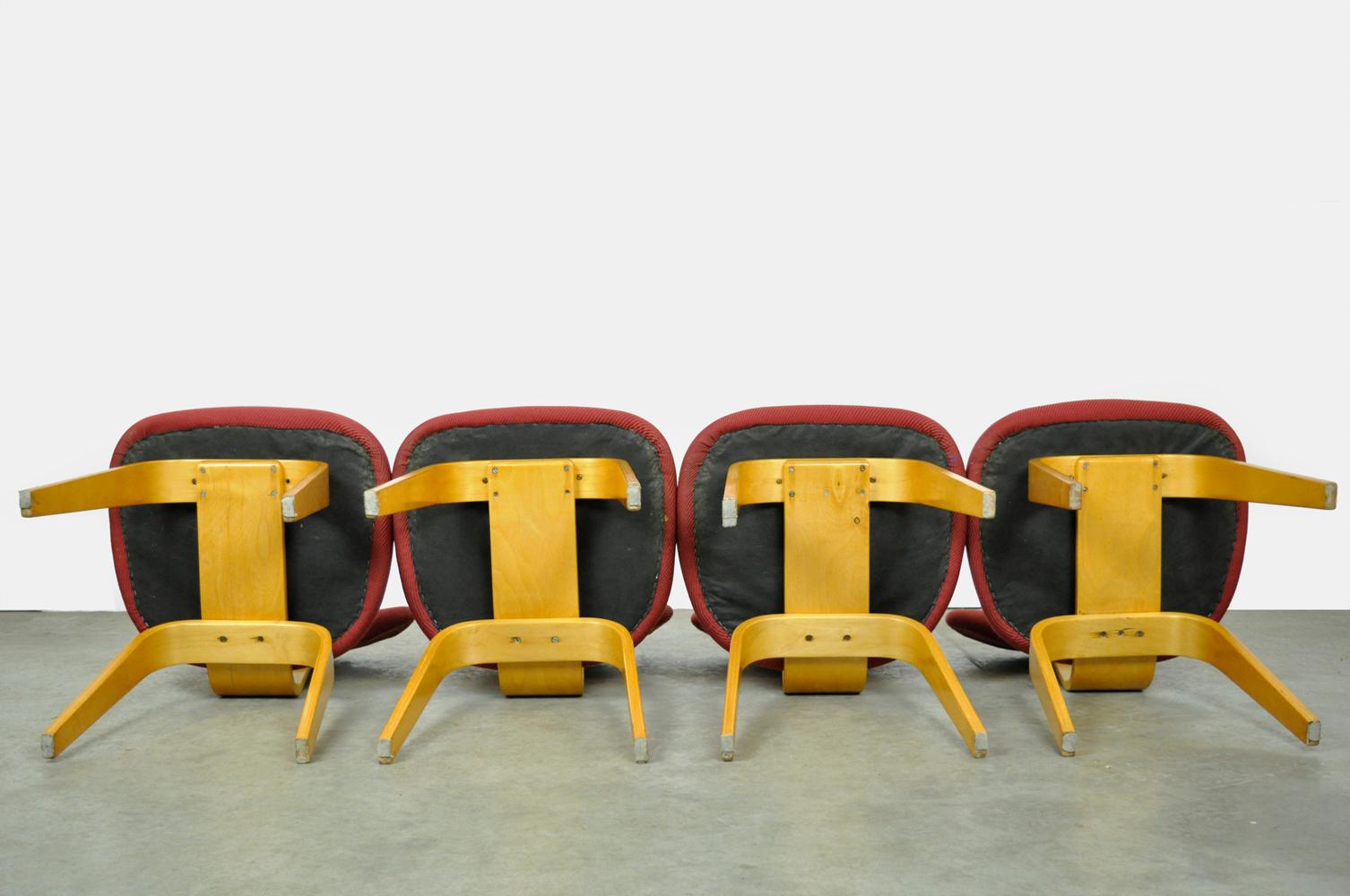 Vintage birch dining table chairs SB02 designed by Cees Braakman in 1952, Pastoe 7