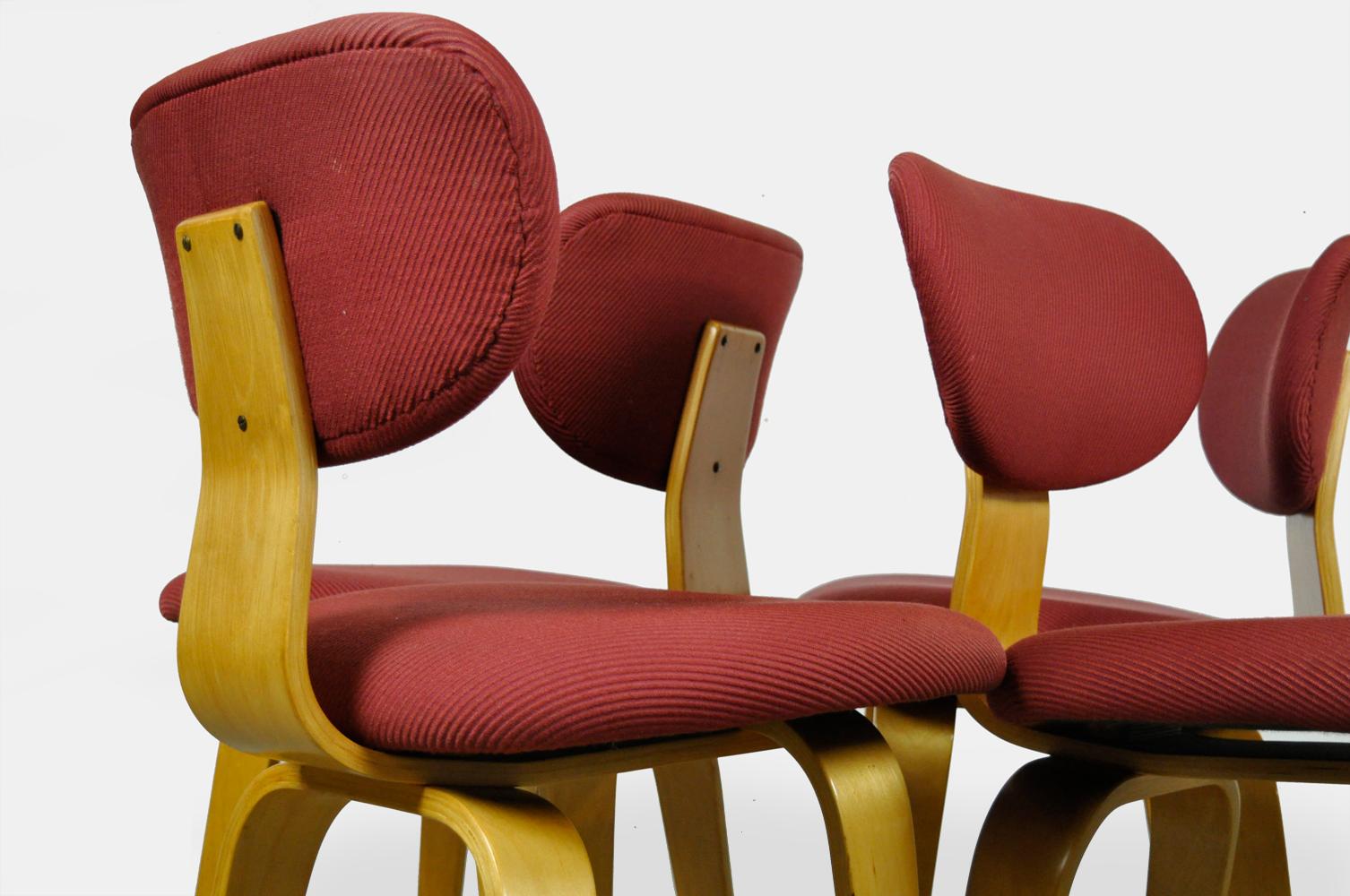 Vintage birch dining table chairs SB02 designed by Cees Braakman in 1952, Pastoe 2