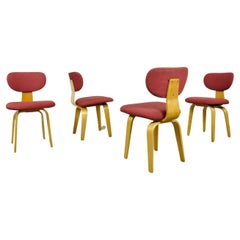 Vintage birch dining table chairs SB02 designed by Cees Braakman in 1952, Pastoe