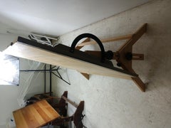 Large Mid Century Birch & Maple Drafting Table