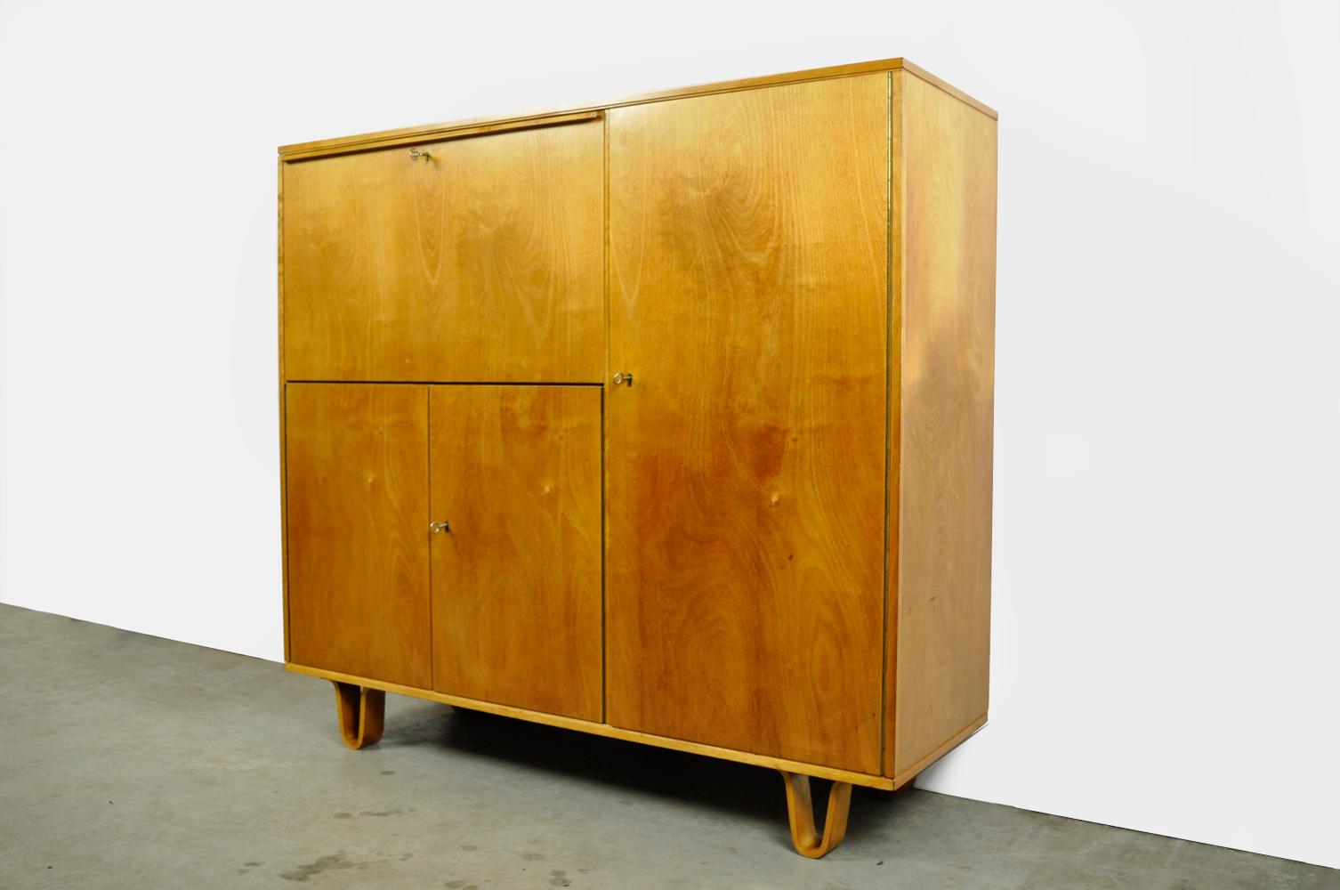 Mid-20th Century Vintage birch series sideboard–secretaire CB01 by Cees Braakman for Pastoe, 50s For Sale