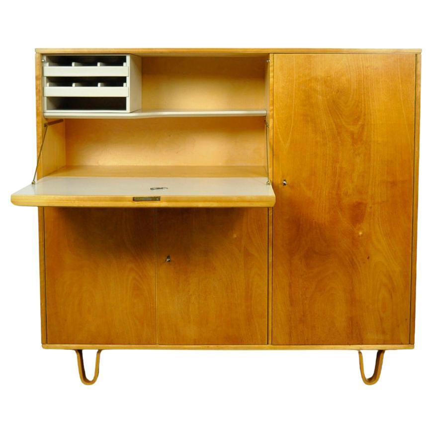 Vintage birch series sideboard–secretaire CB01 by Cees Braakman for Pastoe, 50s For Sale
