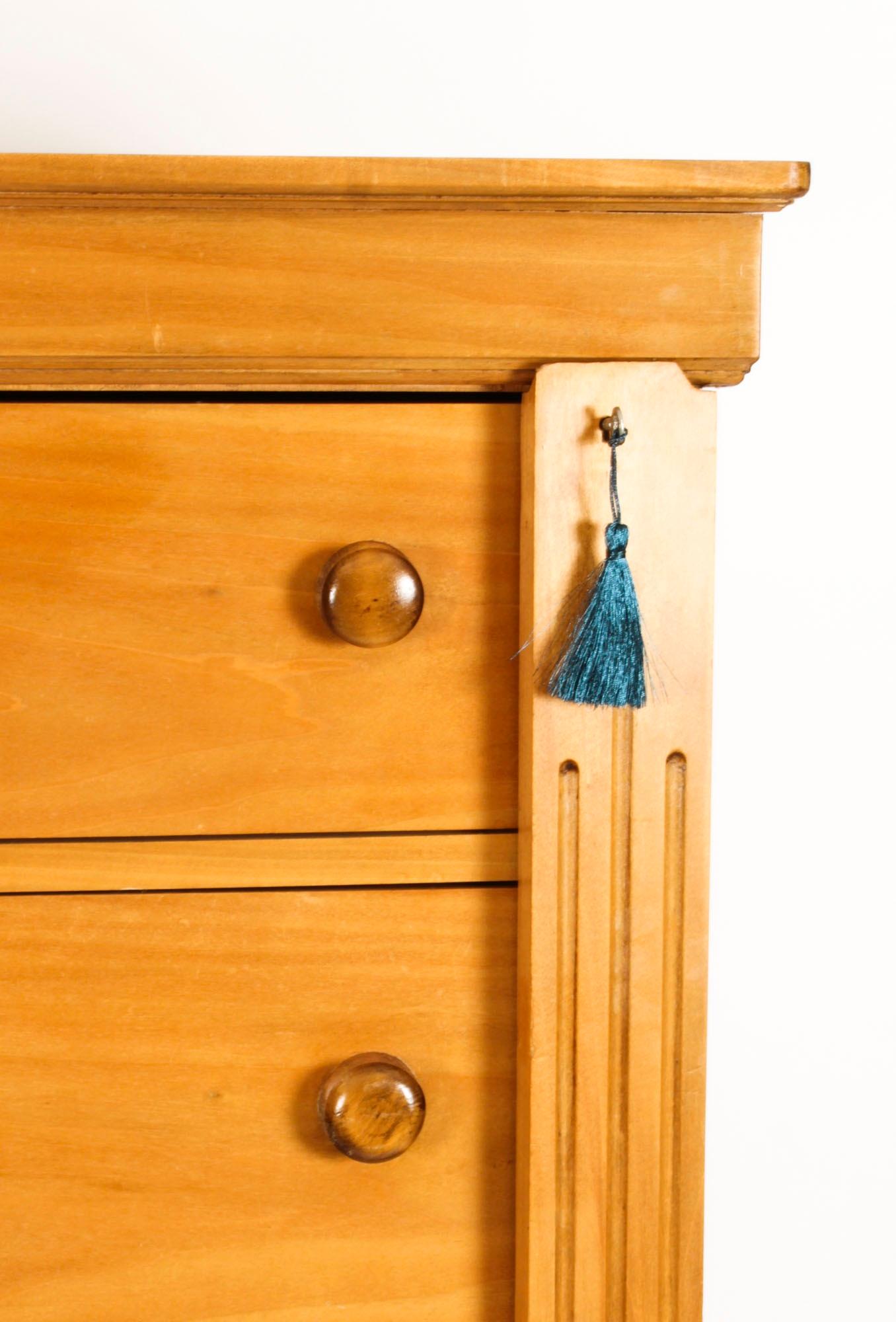 20th Century Vintage Birch wood Wellington Chest Late 20 Century For Sale