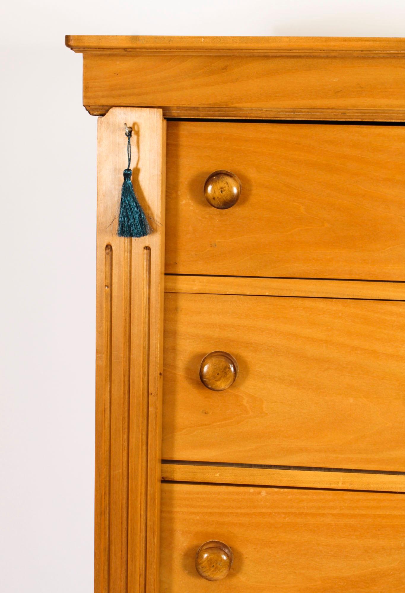 Vintage Birch wood Wellington Chest Late 20 Century For Sale 1