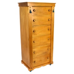 Vintage Birch wood Wellington Chest Late 20 Century