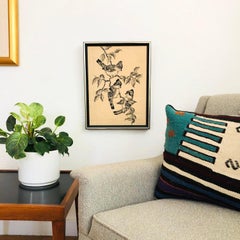 Vintage Bird Needlepoint Wall Hanging