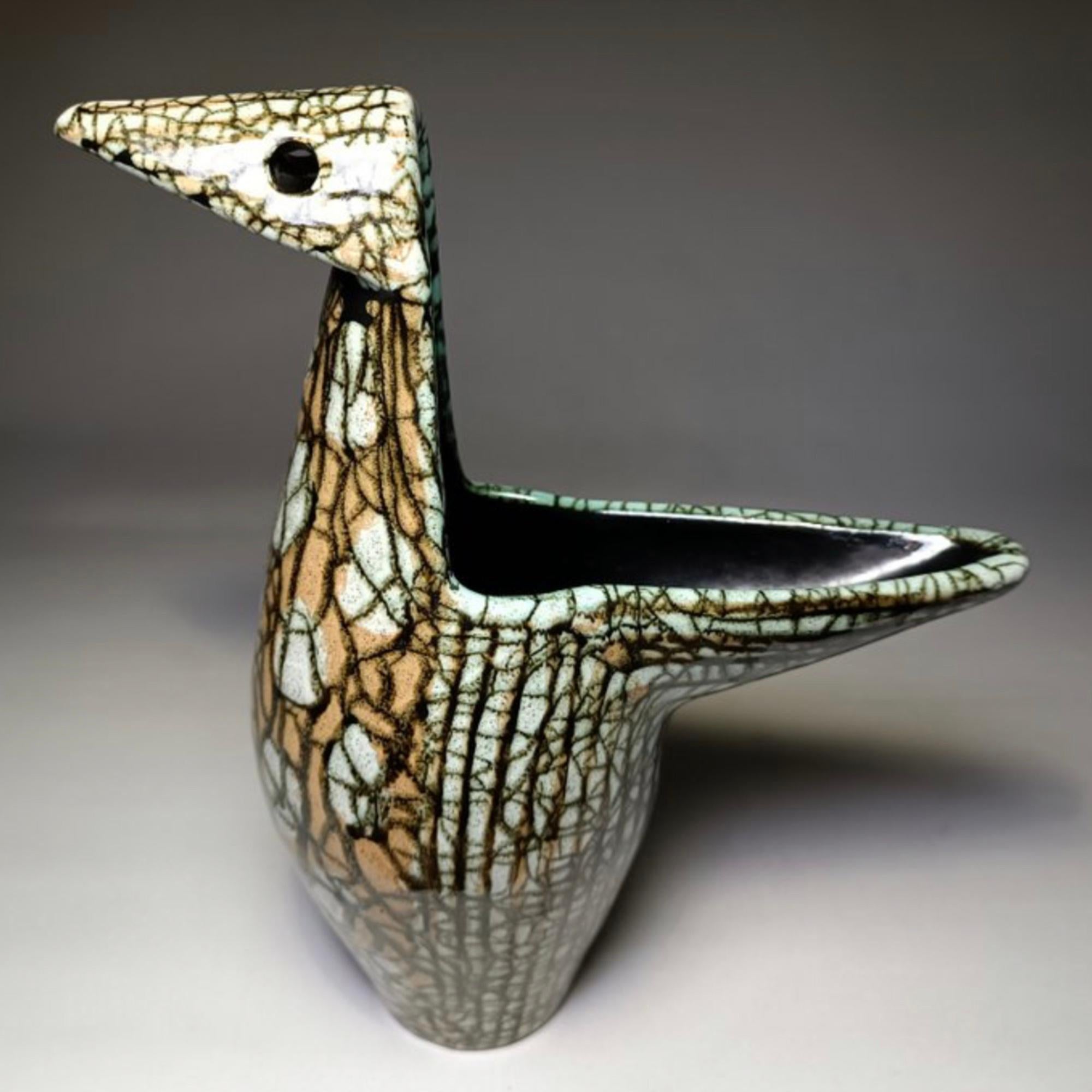 Hand-Crafted Vintage Bird Vase by Gorka Géza by Applied Arts Company 1959 Hungary For Sale