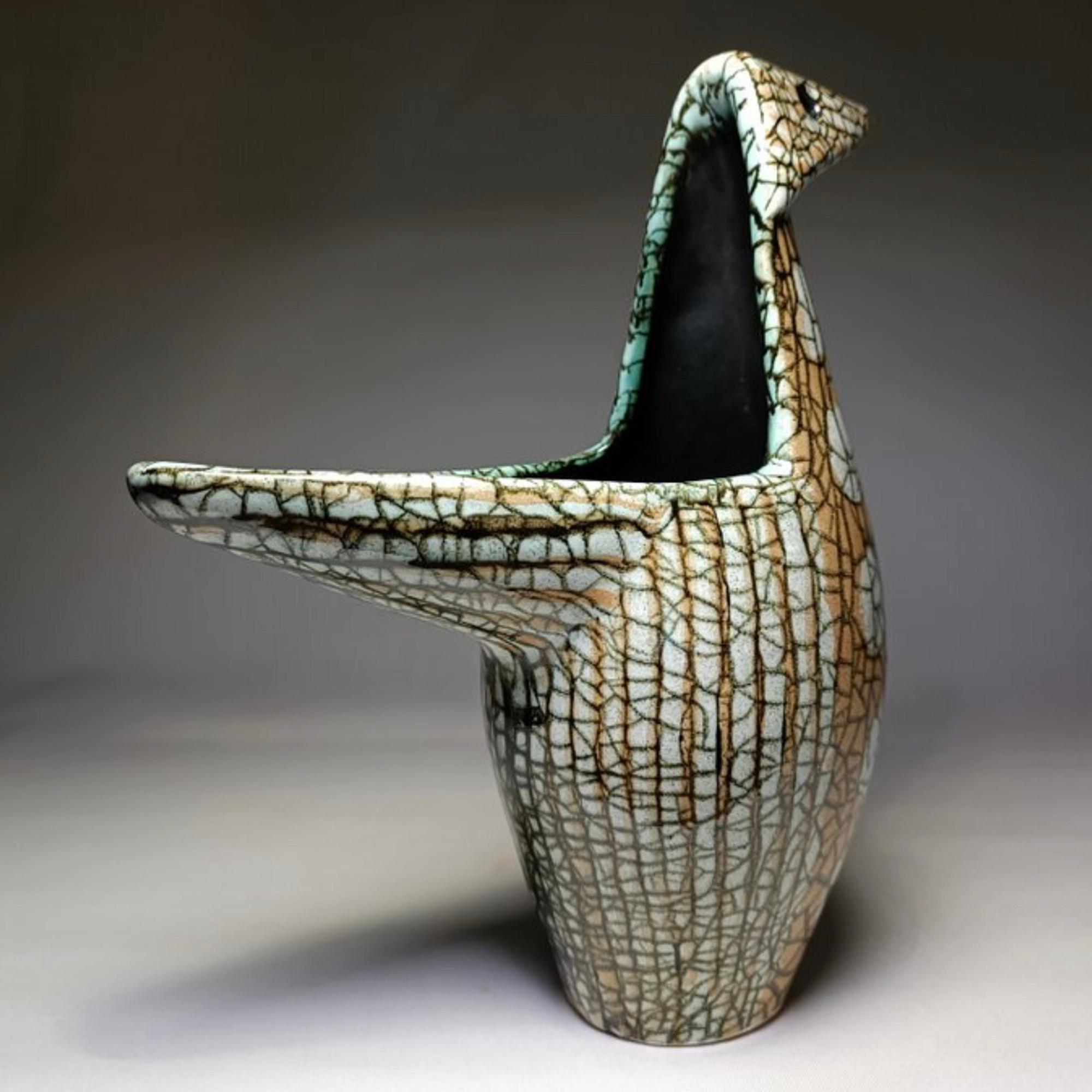 Vintage Bird Vase by Gorka Géza by Applied Arts Company 1959 Hungary For Sale 1
