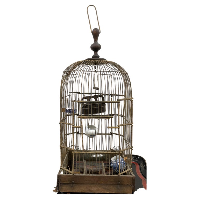 Rare Vintage Brutalist Metal Bird Cage for Sale in Louisville, CO