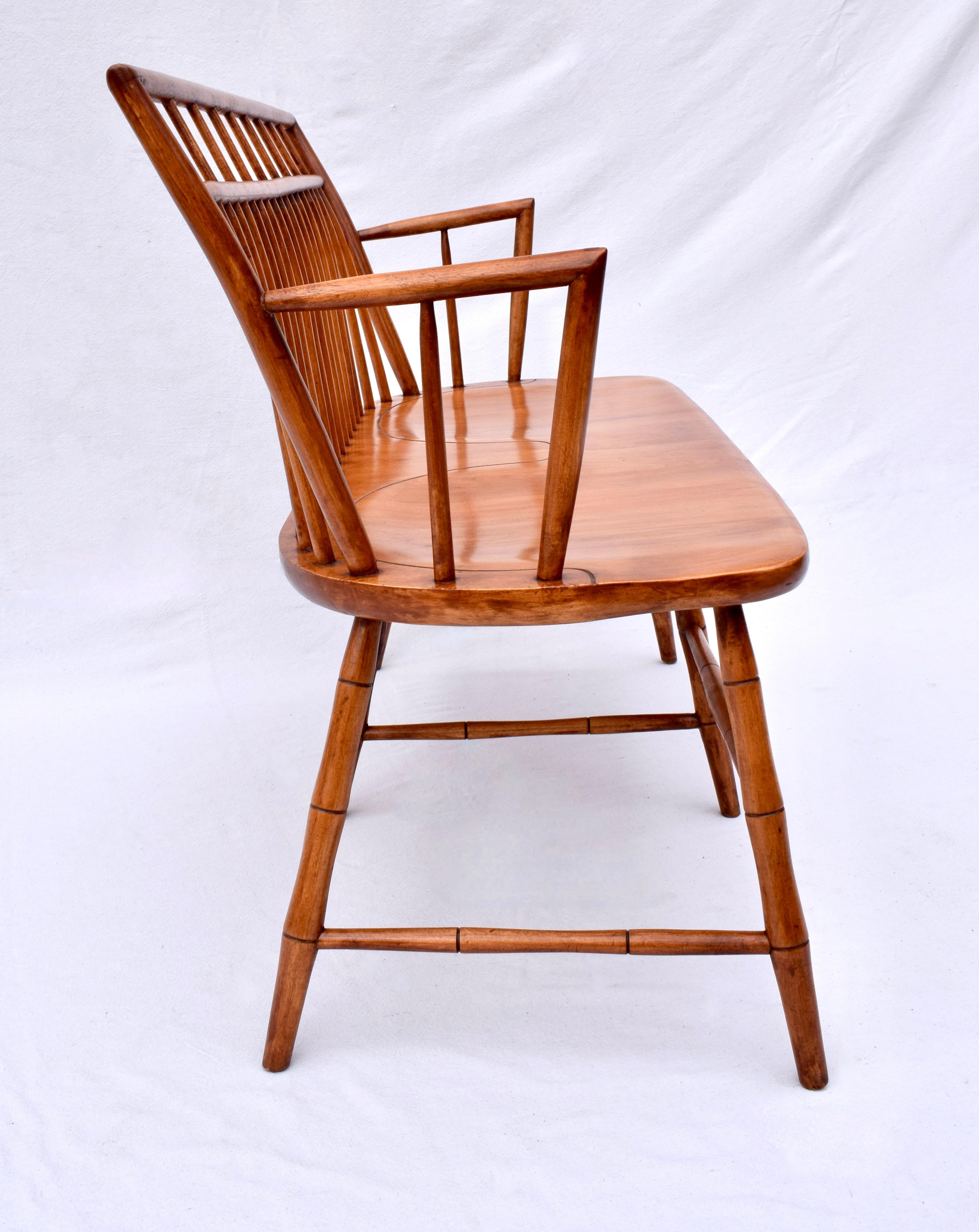Vintage Birdcage Windsor Bench Settee 4