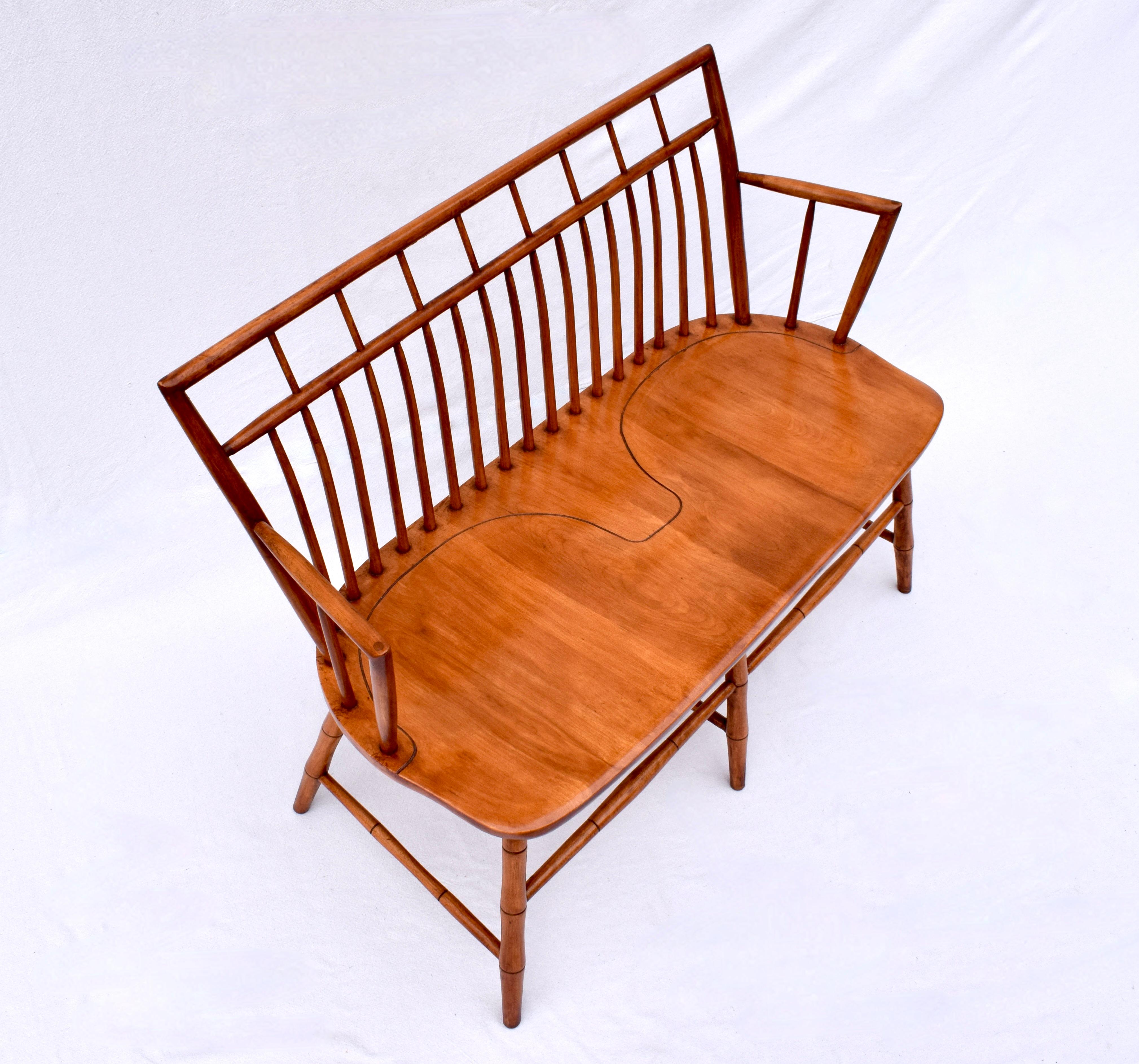American Vintage Birdcage Windsor Bench Settee